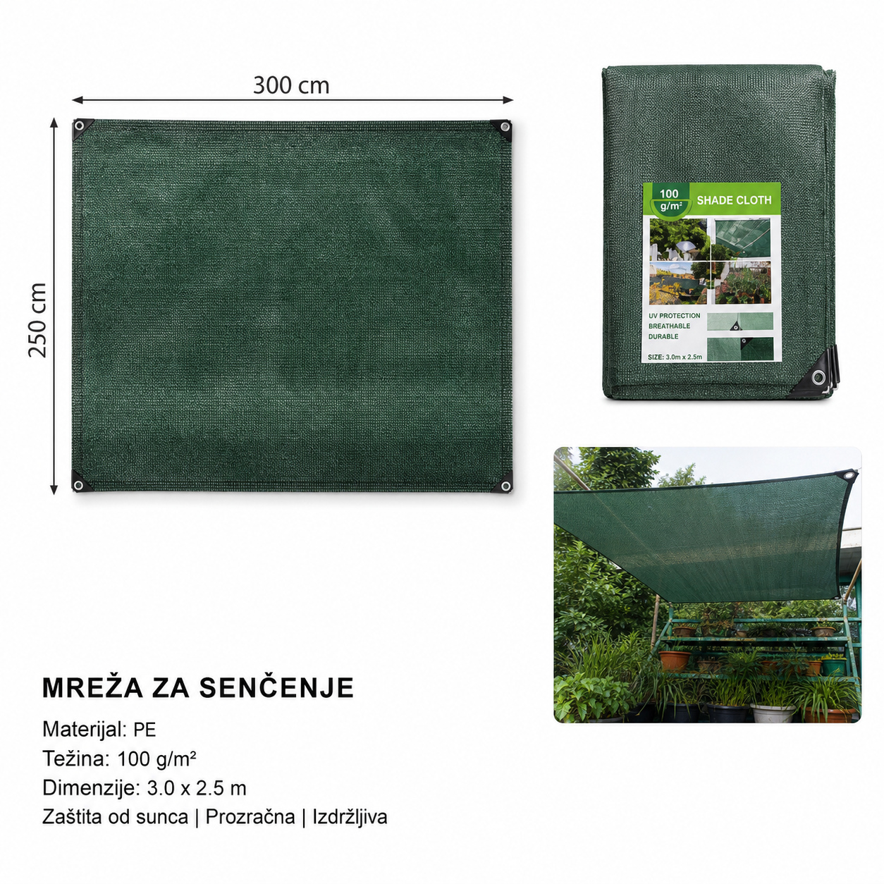 KMT Platno za tendu novi materijal duplo zeleno 2008465