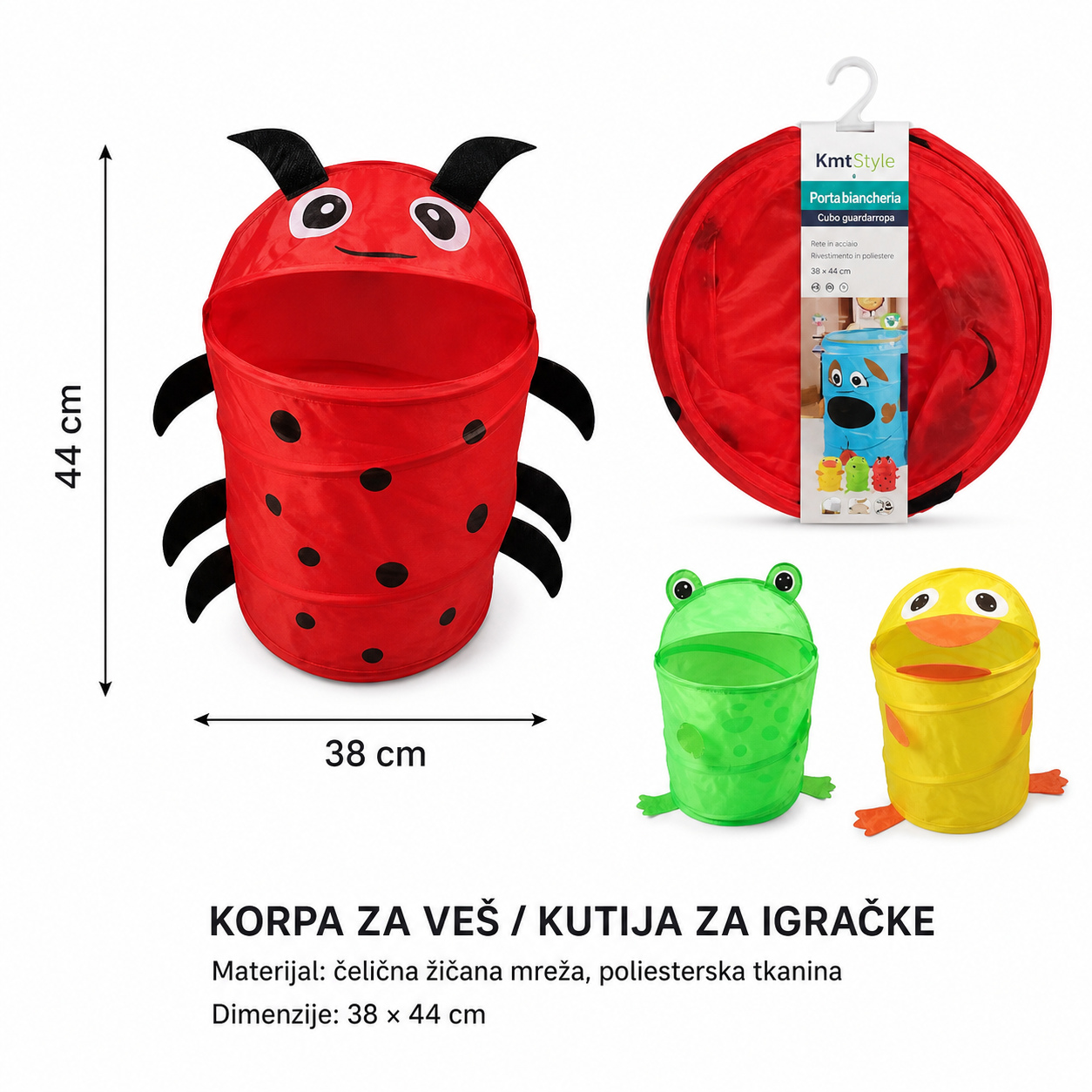 KMT Crtani okrugla kanta za odeću 2208772