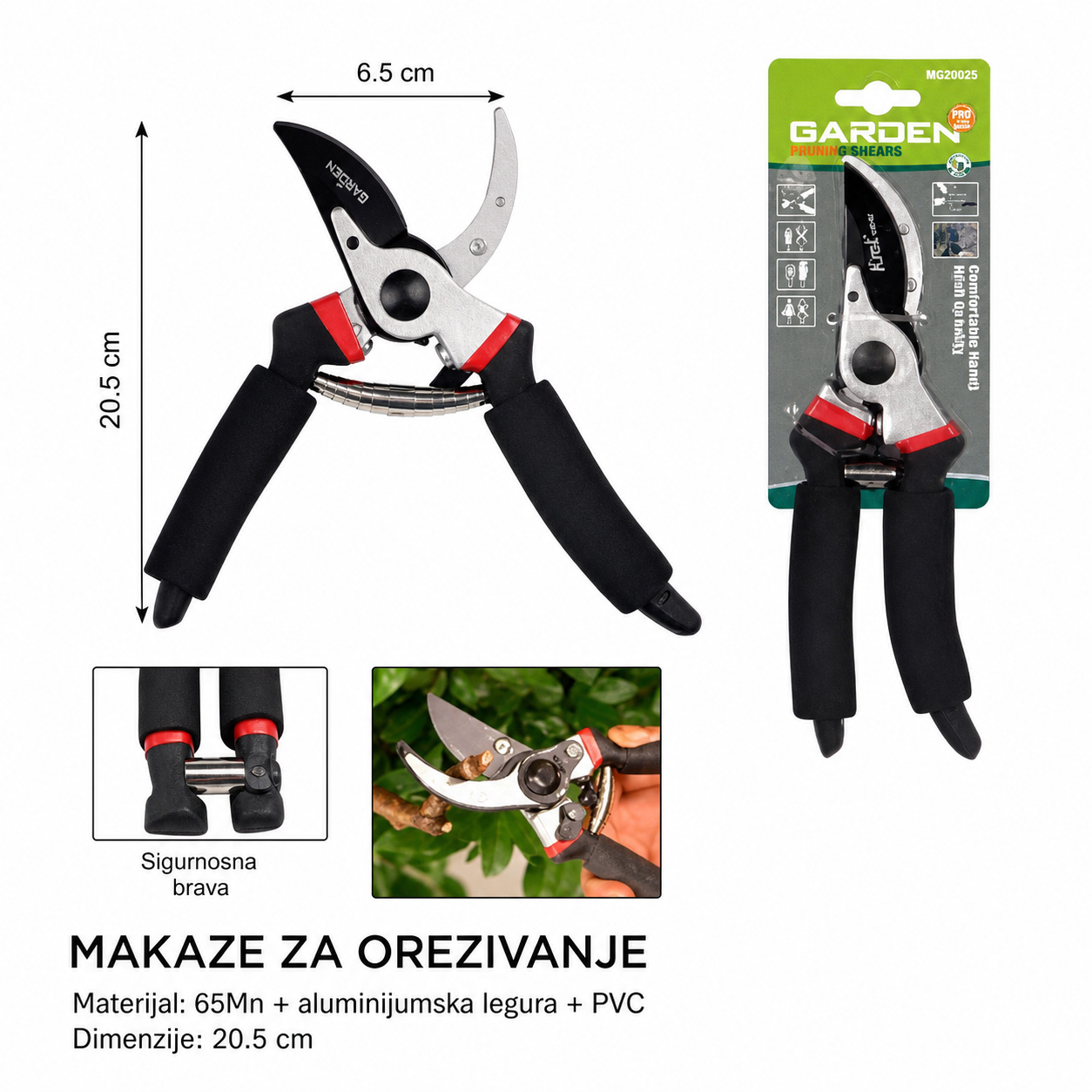KMT Aluminijumske makaze za rezidbu sa sunđerom 2304881