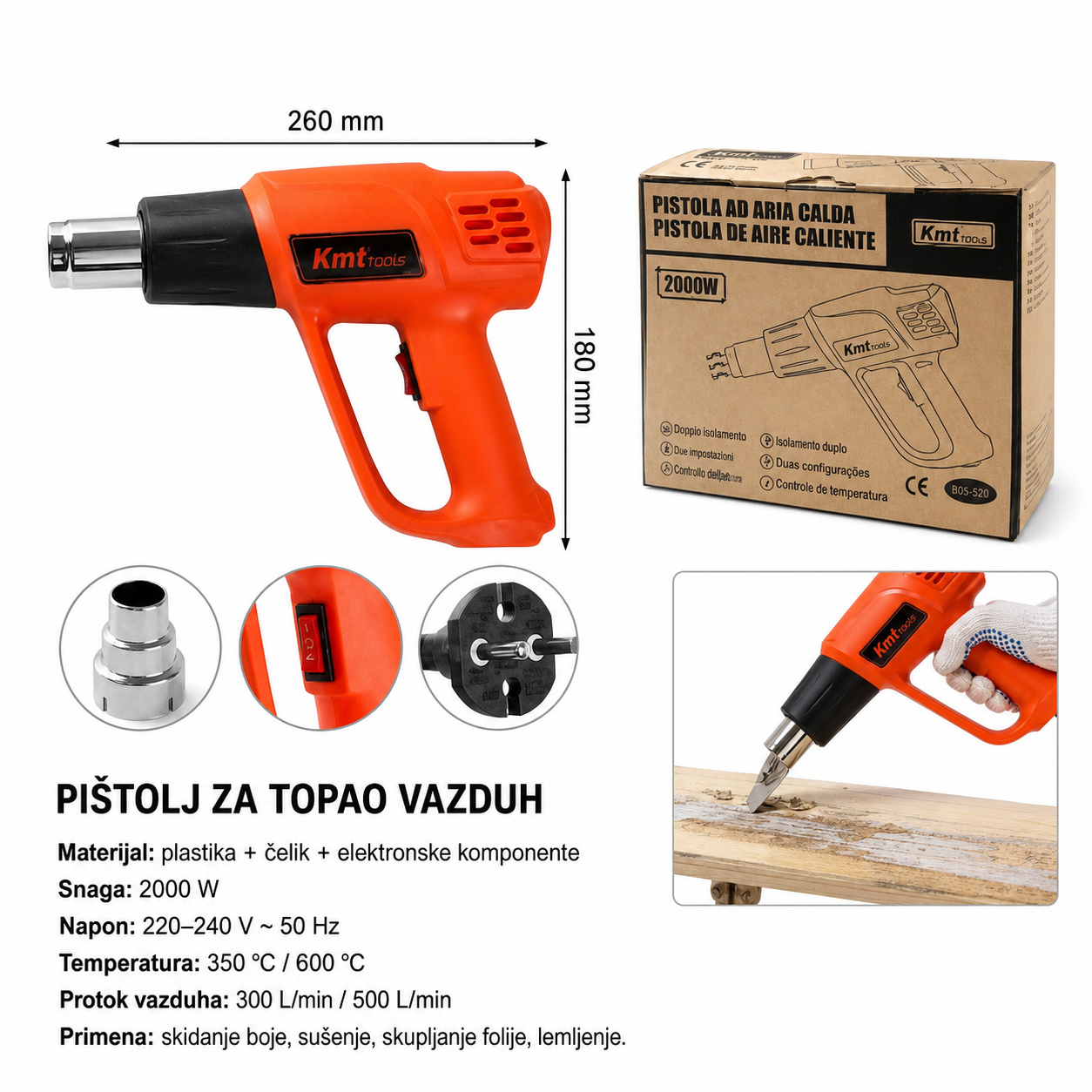 KMT 2000W toplotni pištolj 2389355