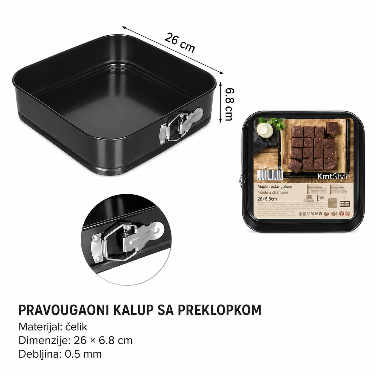 KMT kvadratni kalup za tortu 2406165