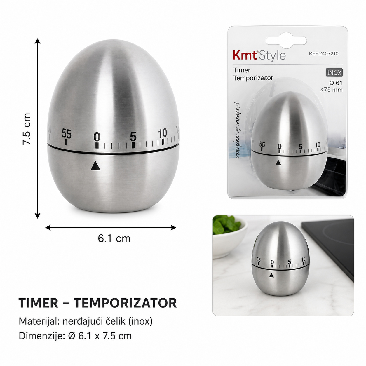KMT tajmer metalno jaje 2407210