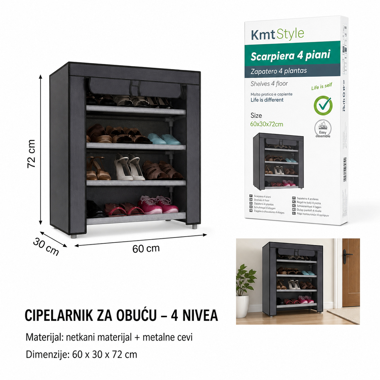 KMT 4 Nivoa polica za cipele 2407960-A
