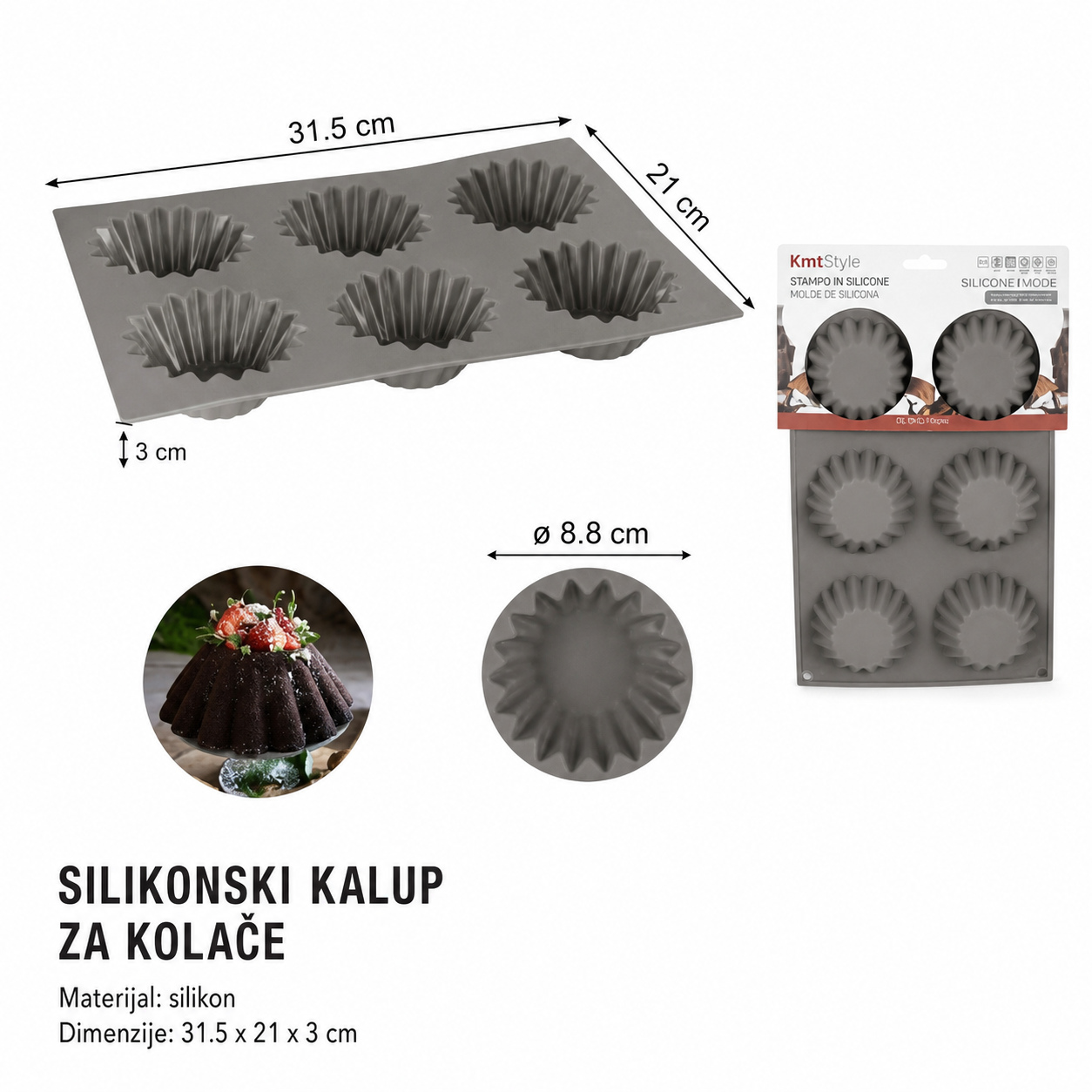 KMT silikonski kalup za tortu 2416119
