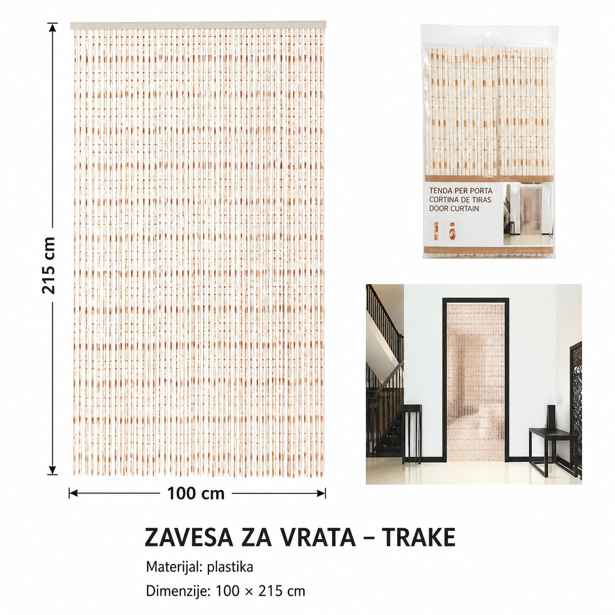 KMT Plastična zavesa od perli 45 kom 296429
