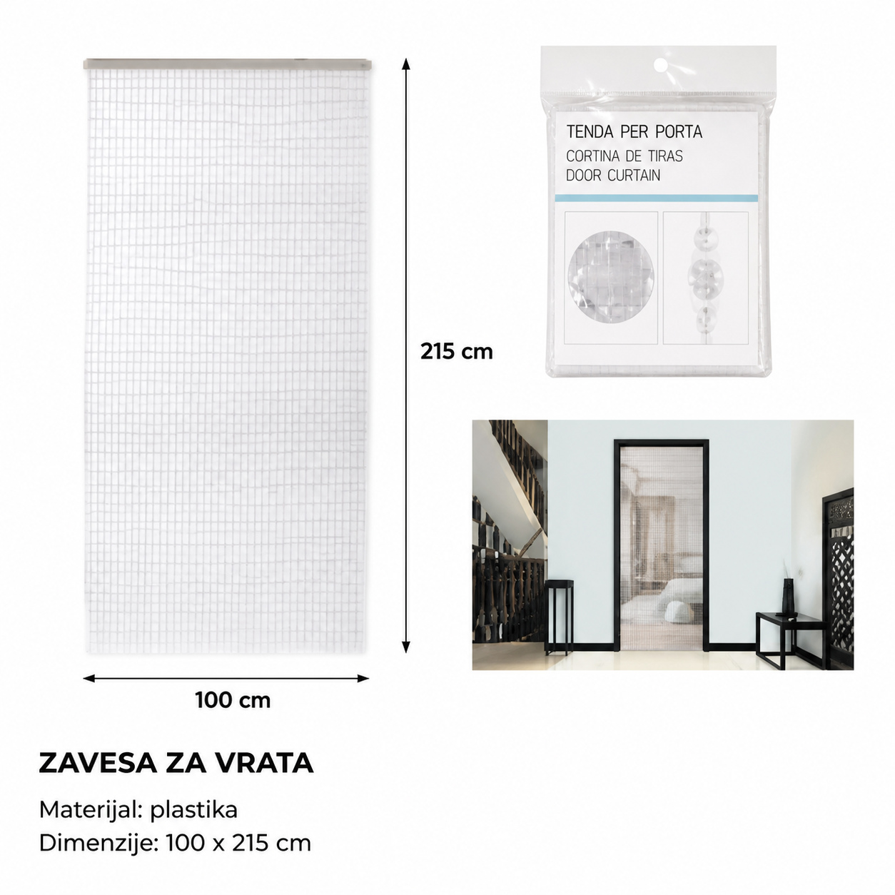 KMT Plastična zavesa od perli 40 kom 296432