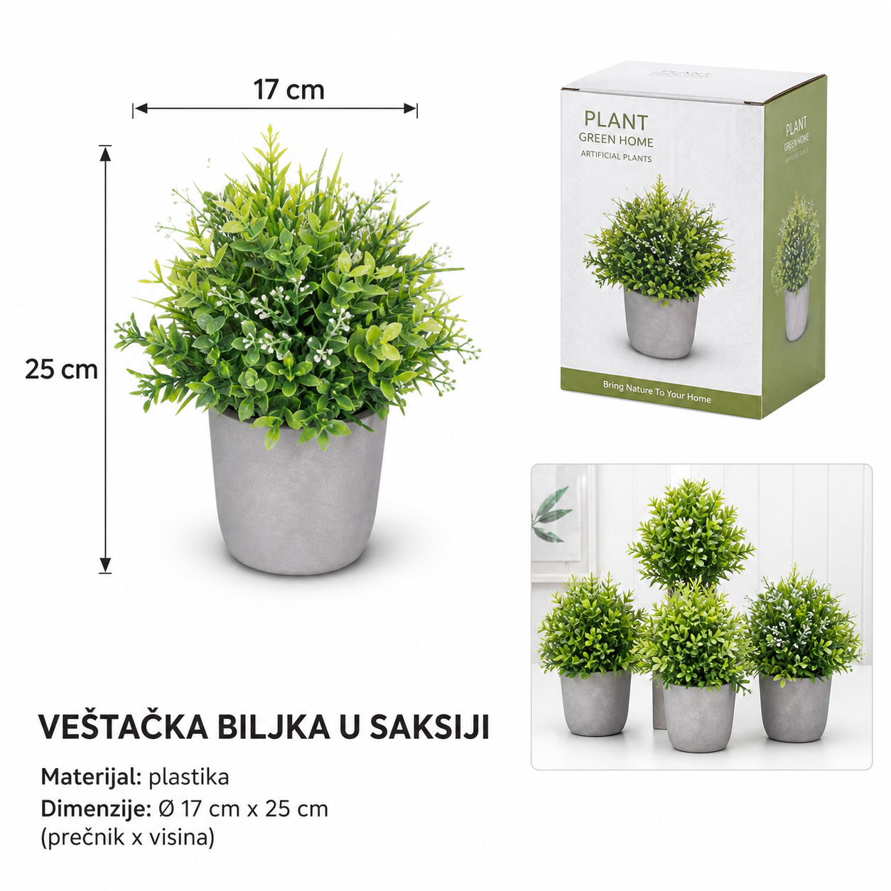 KMT Toranj stil mala gypsophila saksija 9, papirna saksija 21*13CM 296678