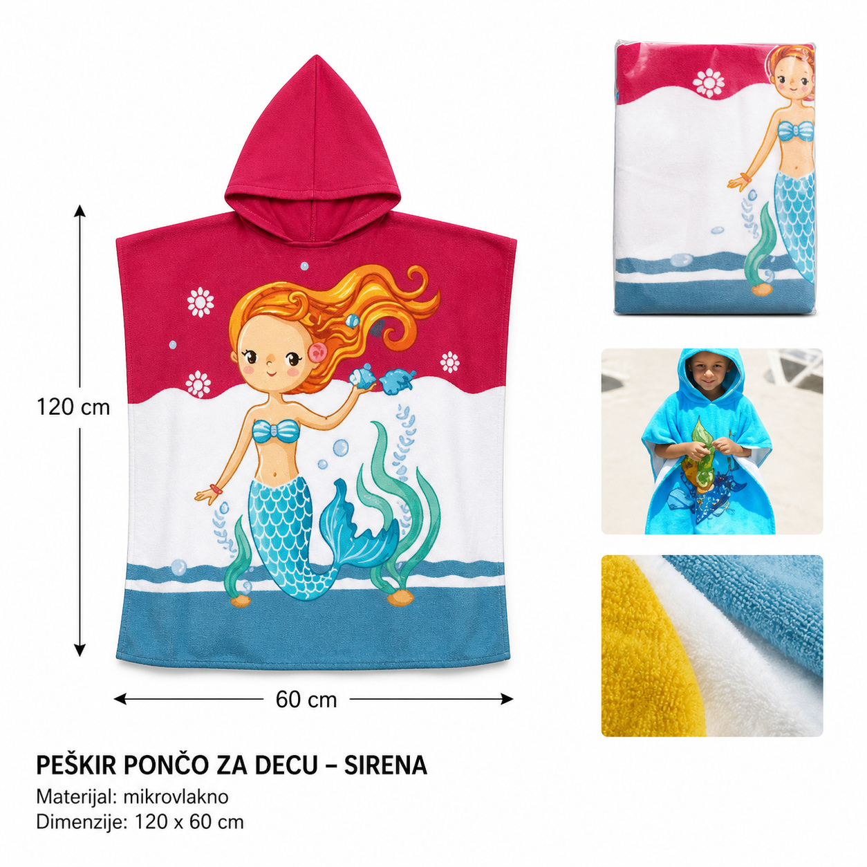 KMT Dečiji peškir plašt princeza 297105