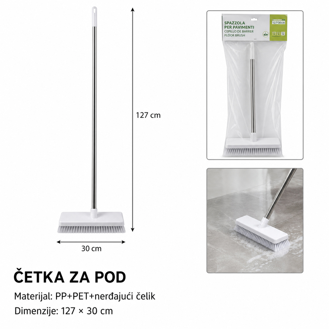 KMT Jednostrana četka za pod sa brisačem 3213512
