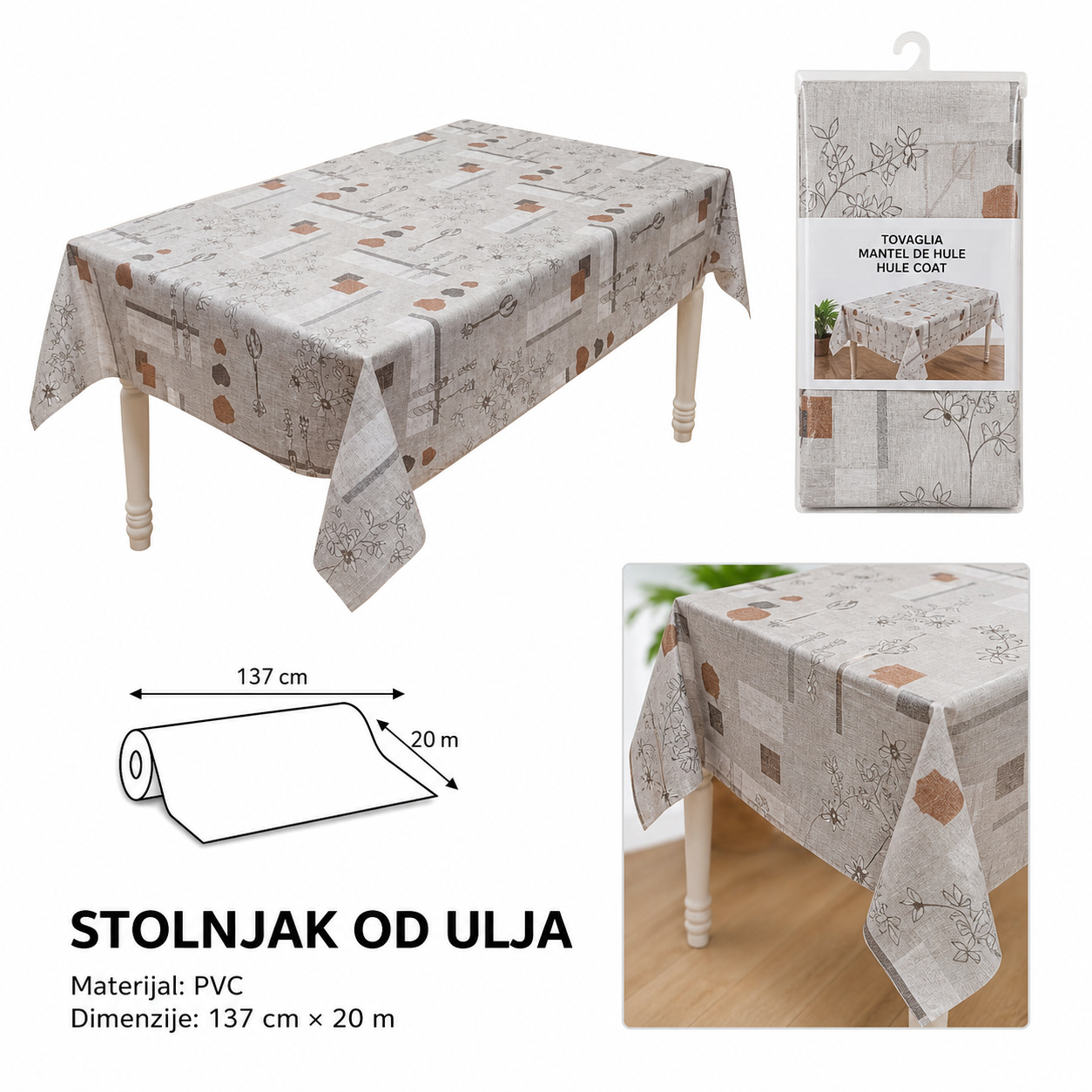 KMT Prediva platneni stolnjak 3280726