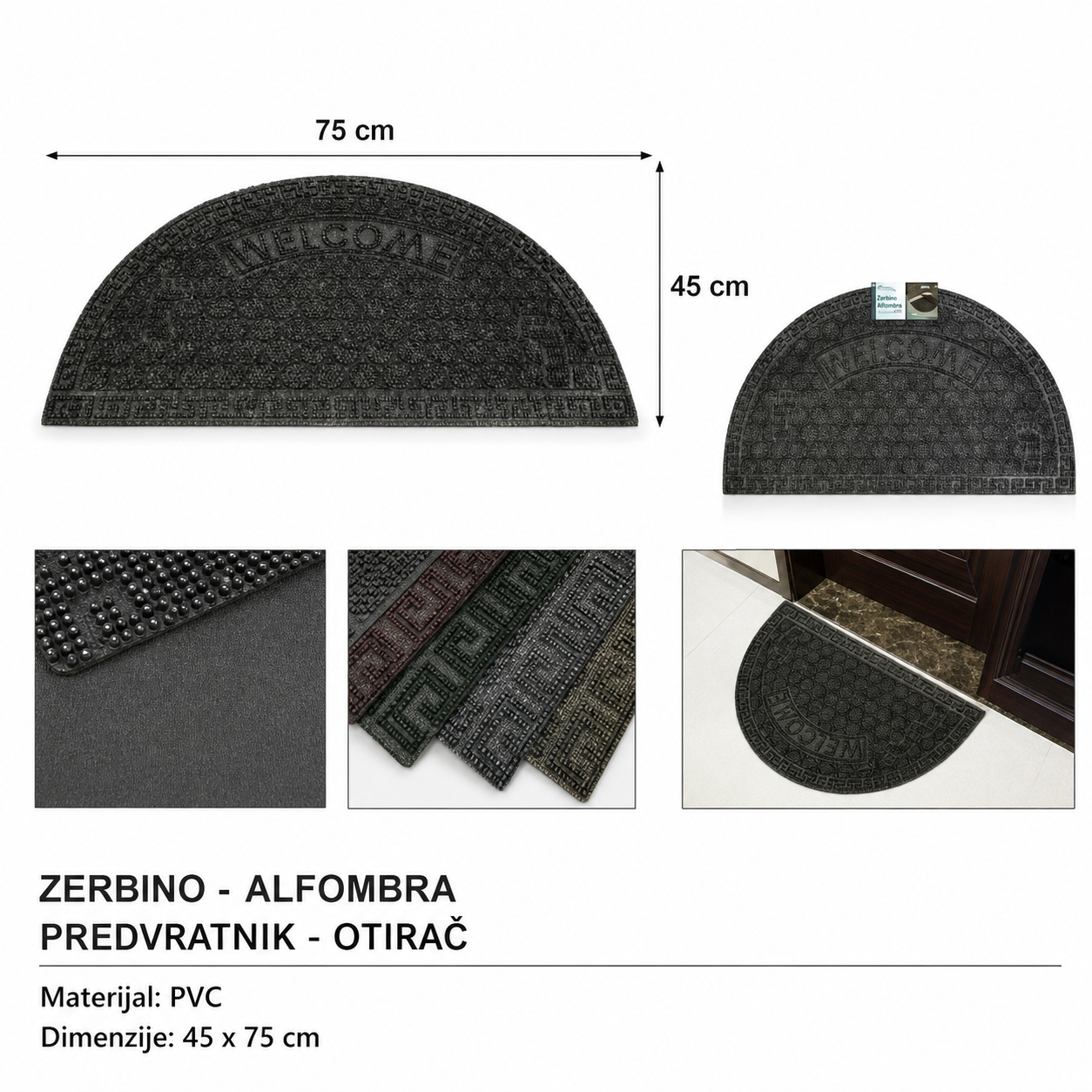 KMT polukružna podna prostirka 3283662