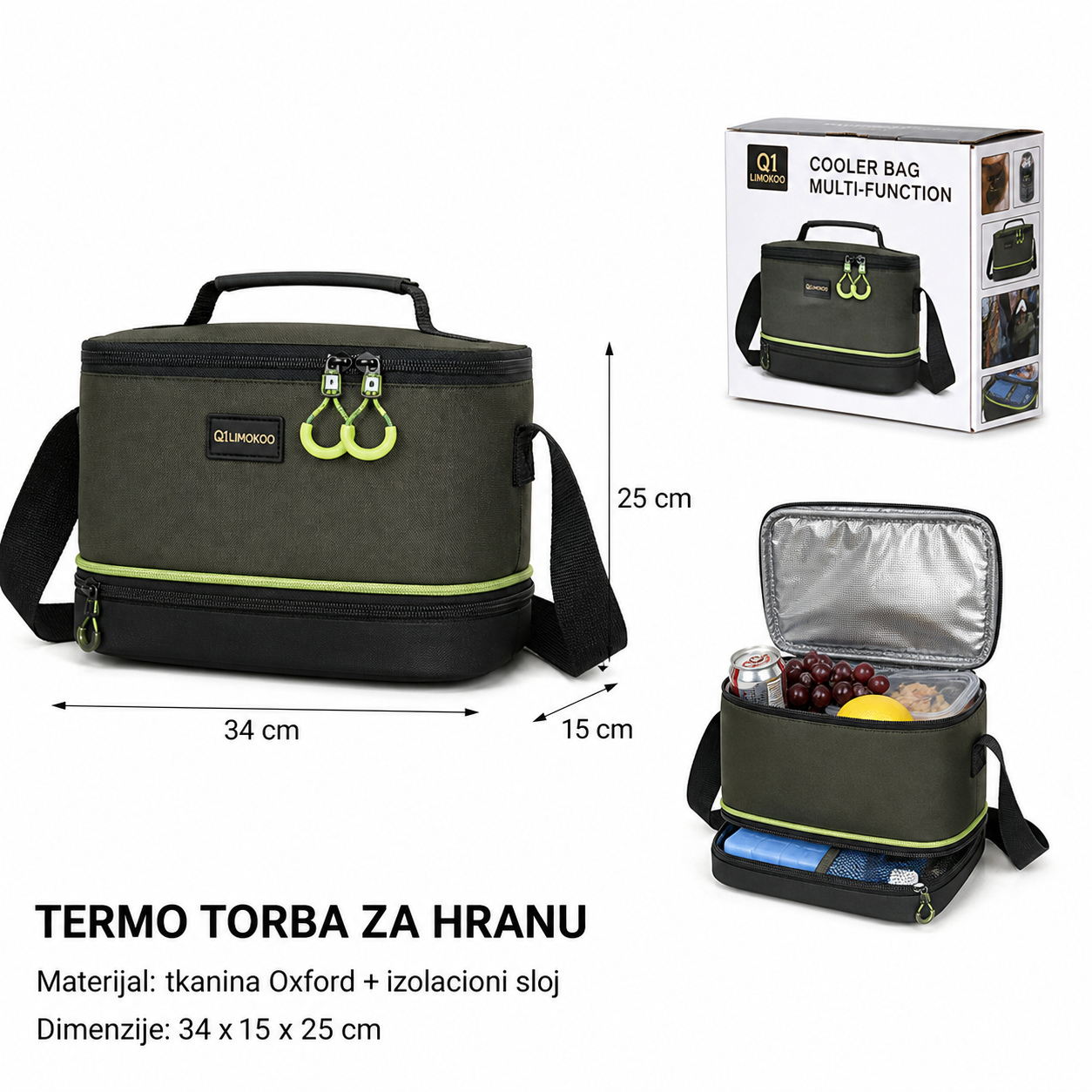 KMT Kablovska stopica kožna rashladna torba zeleni boja 501898