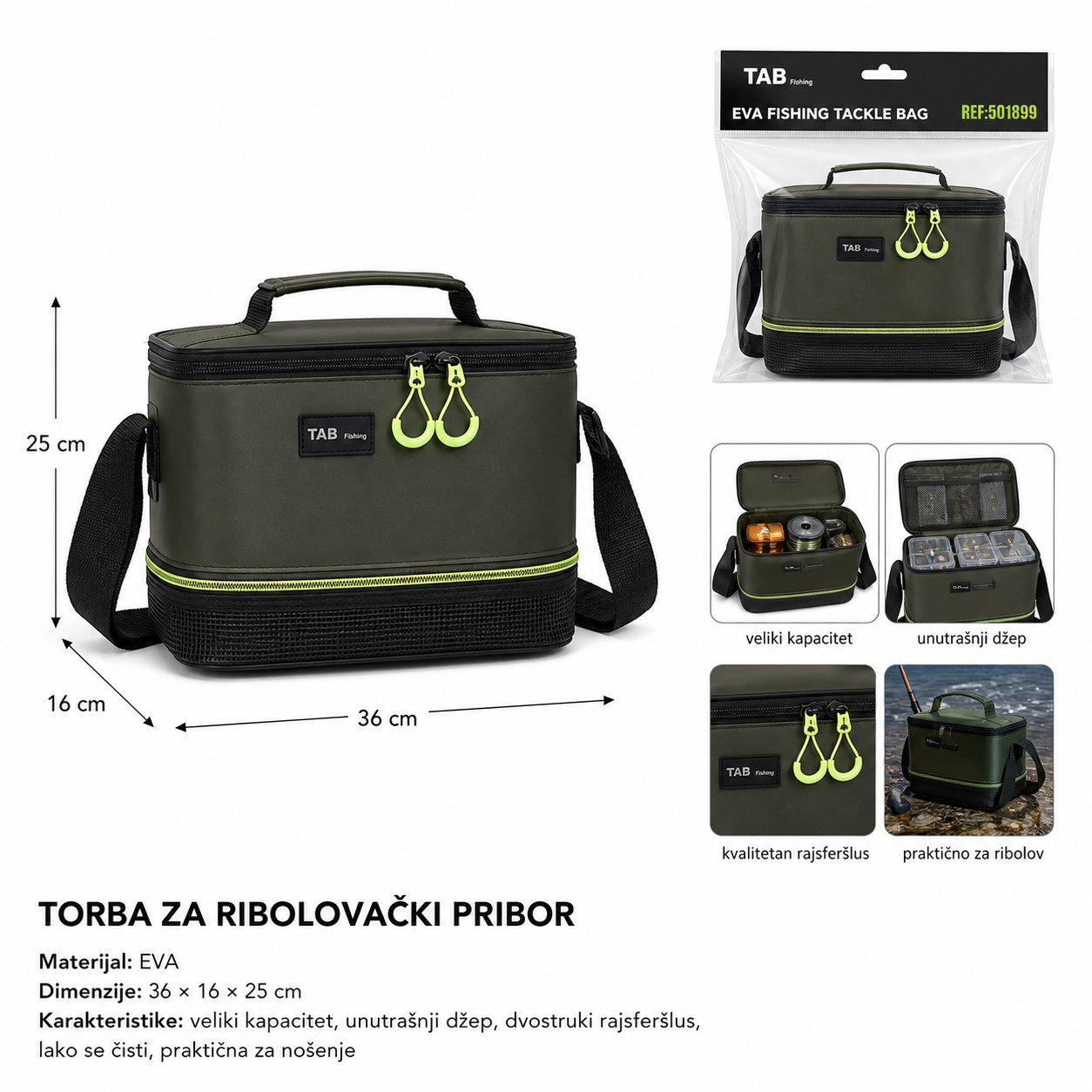 KMT Kablovska stopica kožna rashladna torba zeleni boja 501899