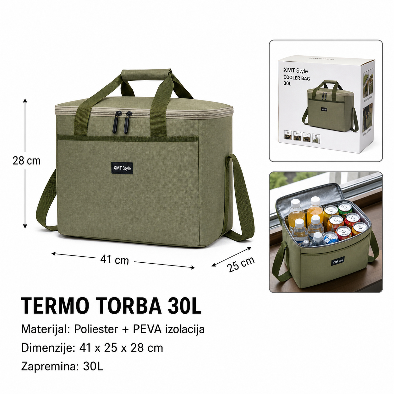 KMT Rashladna torba vojno zeleni boja muški 501908