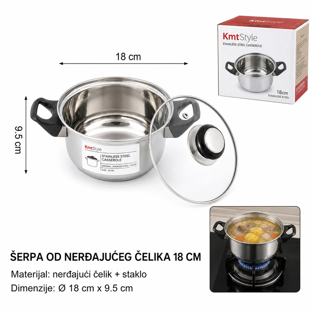 KMT Od nerđajućeg čelika dno šerpa 5404062-A