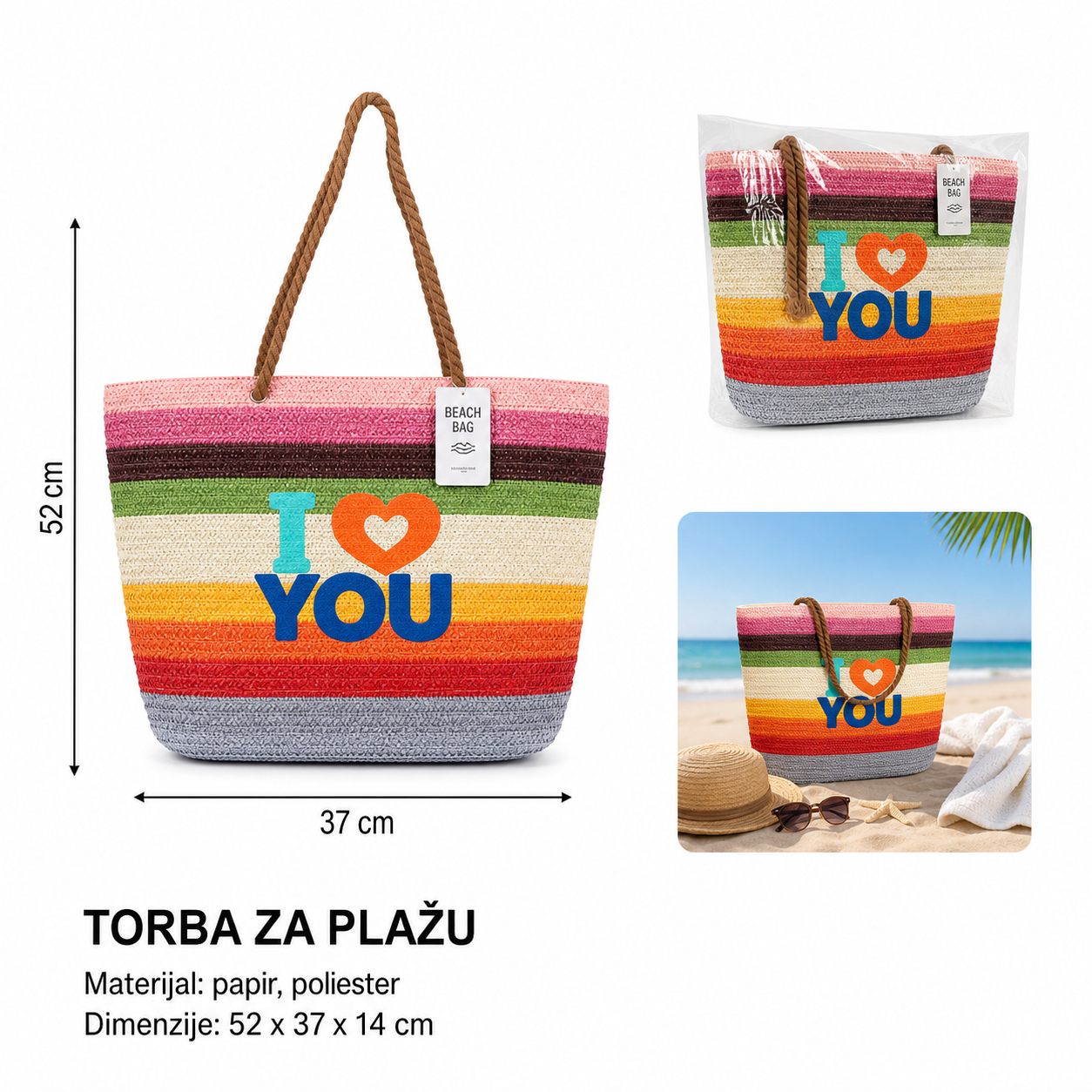 KMT Šarena vez torba za plažu 602289