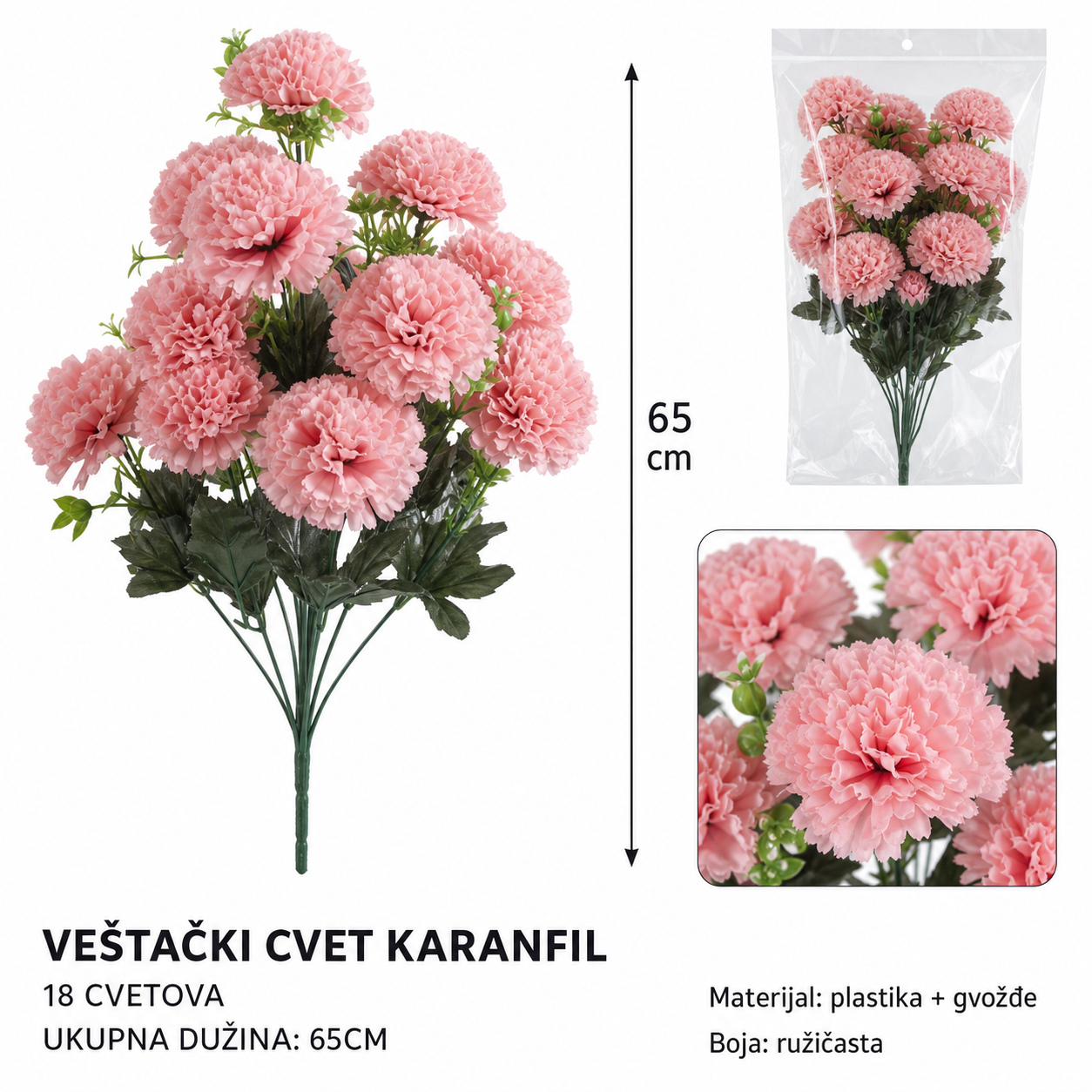 KMT 18 mali plastični saksijska biljka roze 710437
