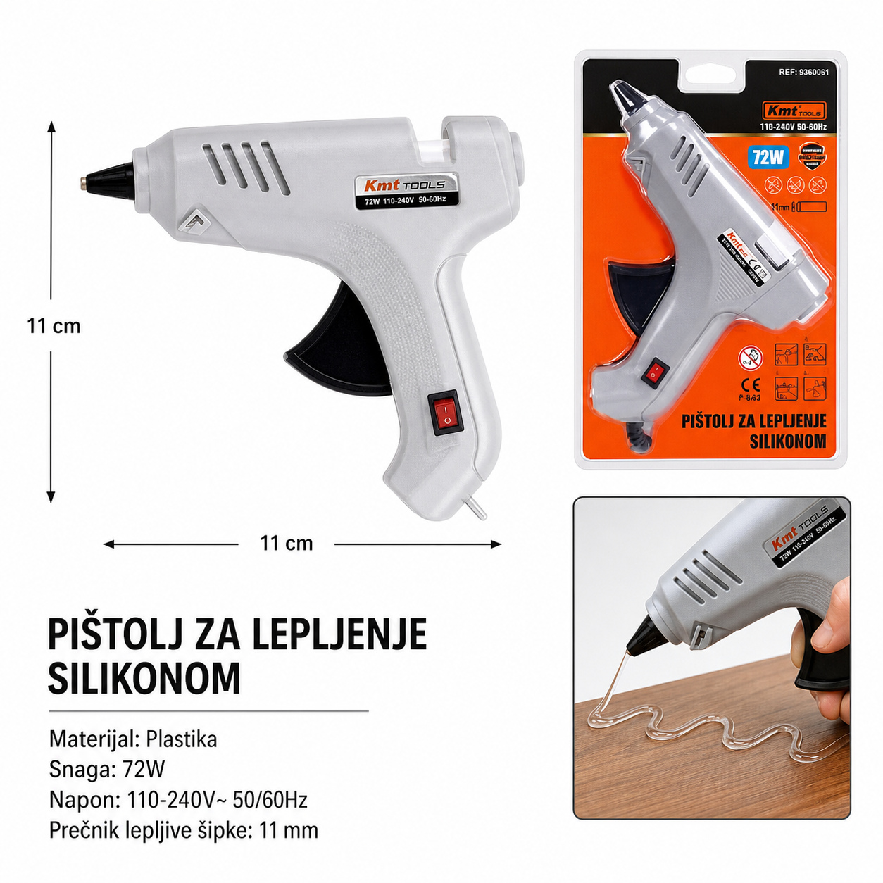 KMT 3 7v pištolj za otvora produžni razvodnik 9360061-A