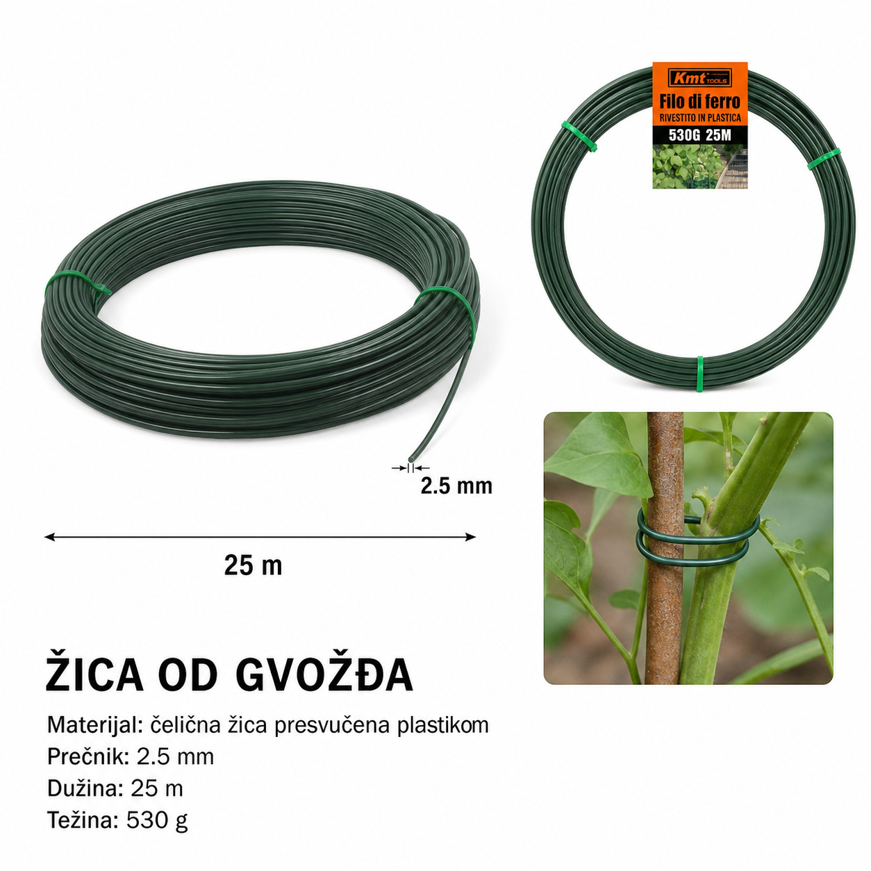 KMT Zeleni kožna torba gvozdena žica 9364510