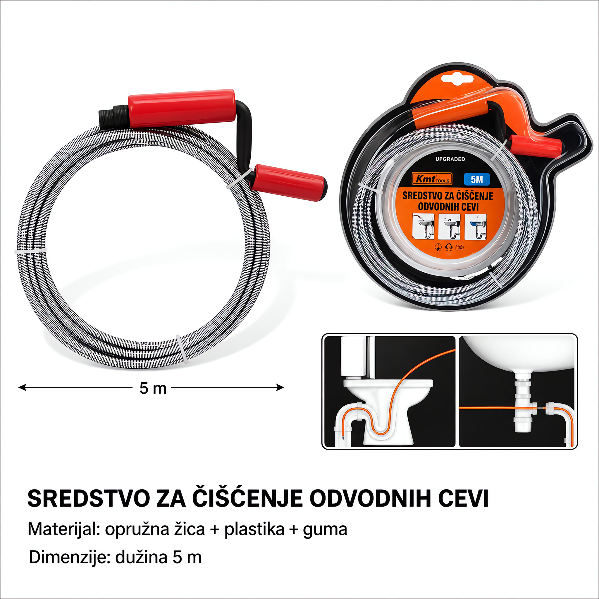 KMT Ručna spirala za odpušavanje odvoda 9367582-A