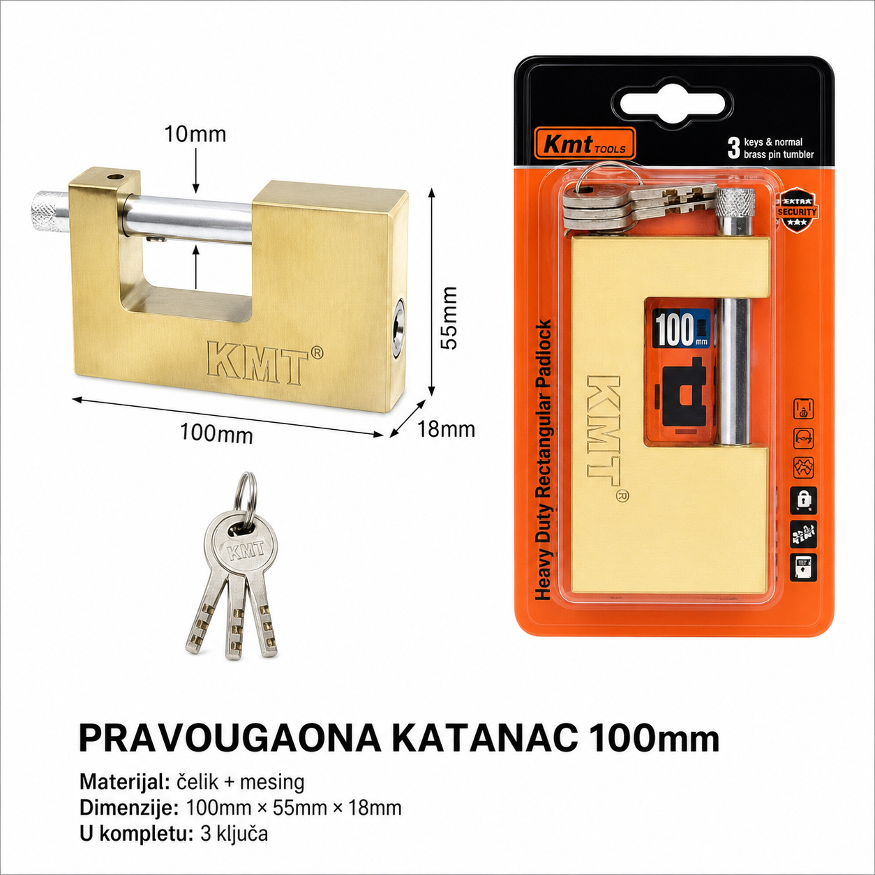KMT Jedro za senčenje brava zlatna 9367766-A