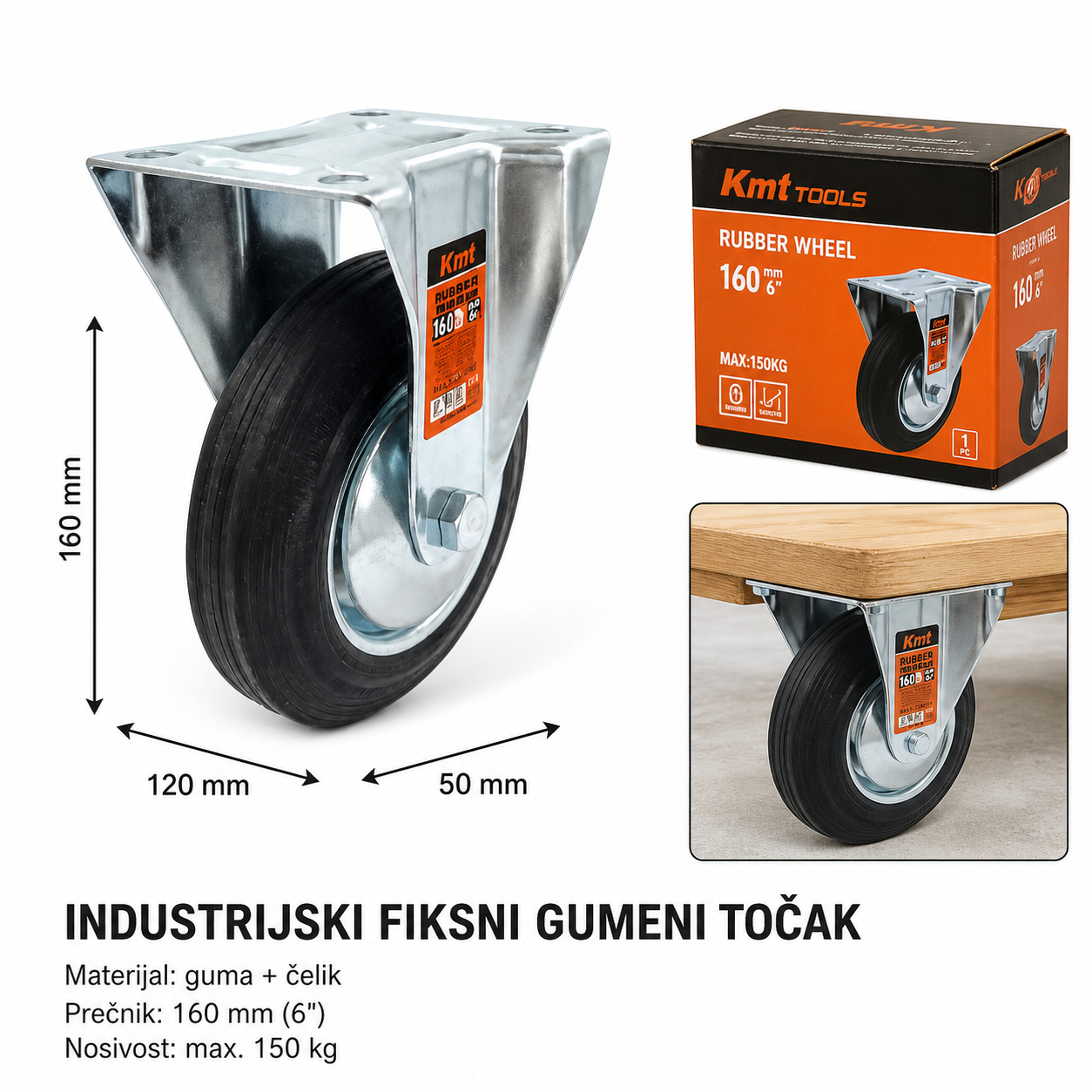 KMT Industrijski podni ventilator gumena četka za felne 9367800