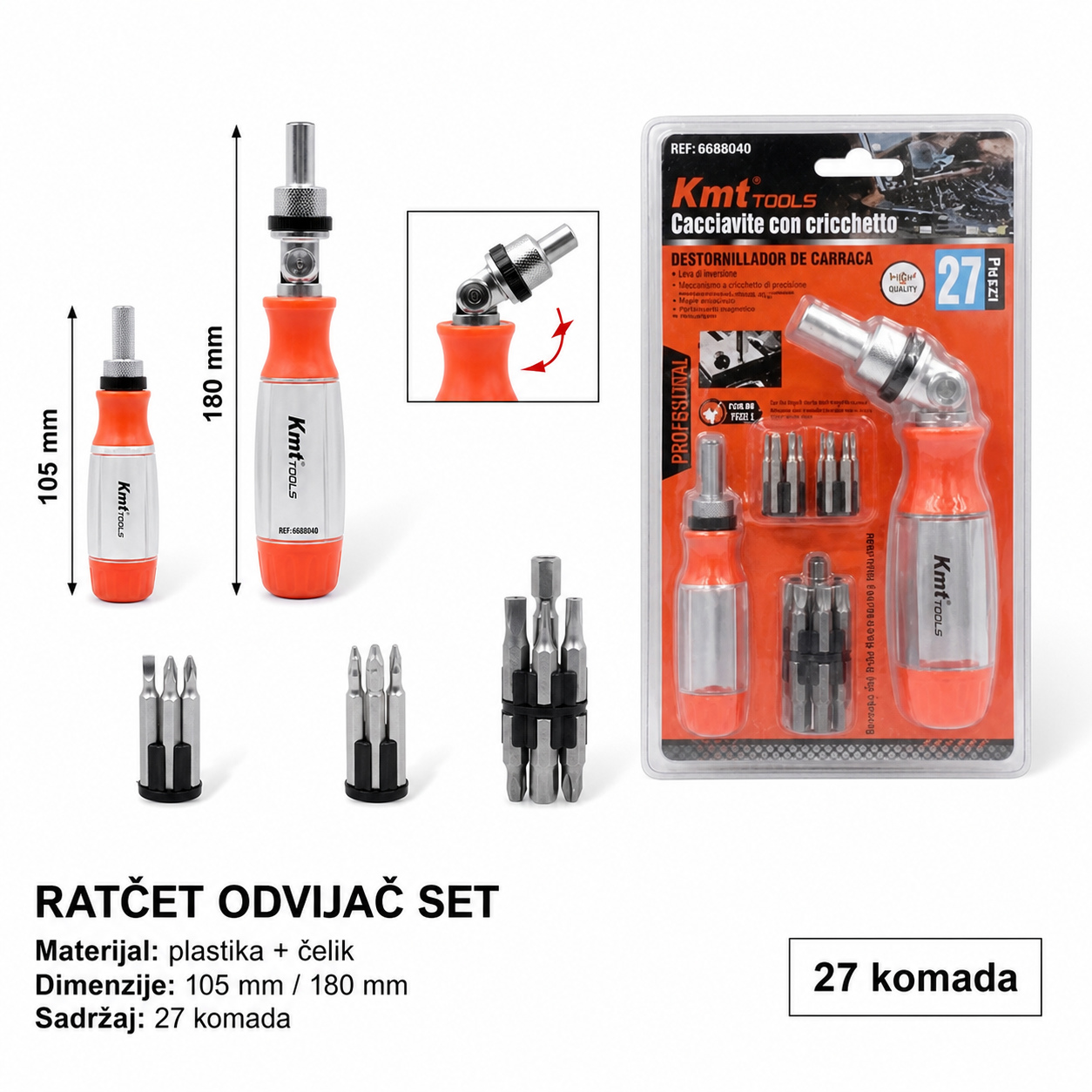 KMT Set račnastih odvijača 9369040