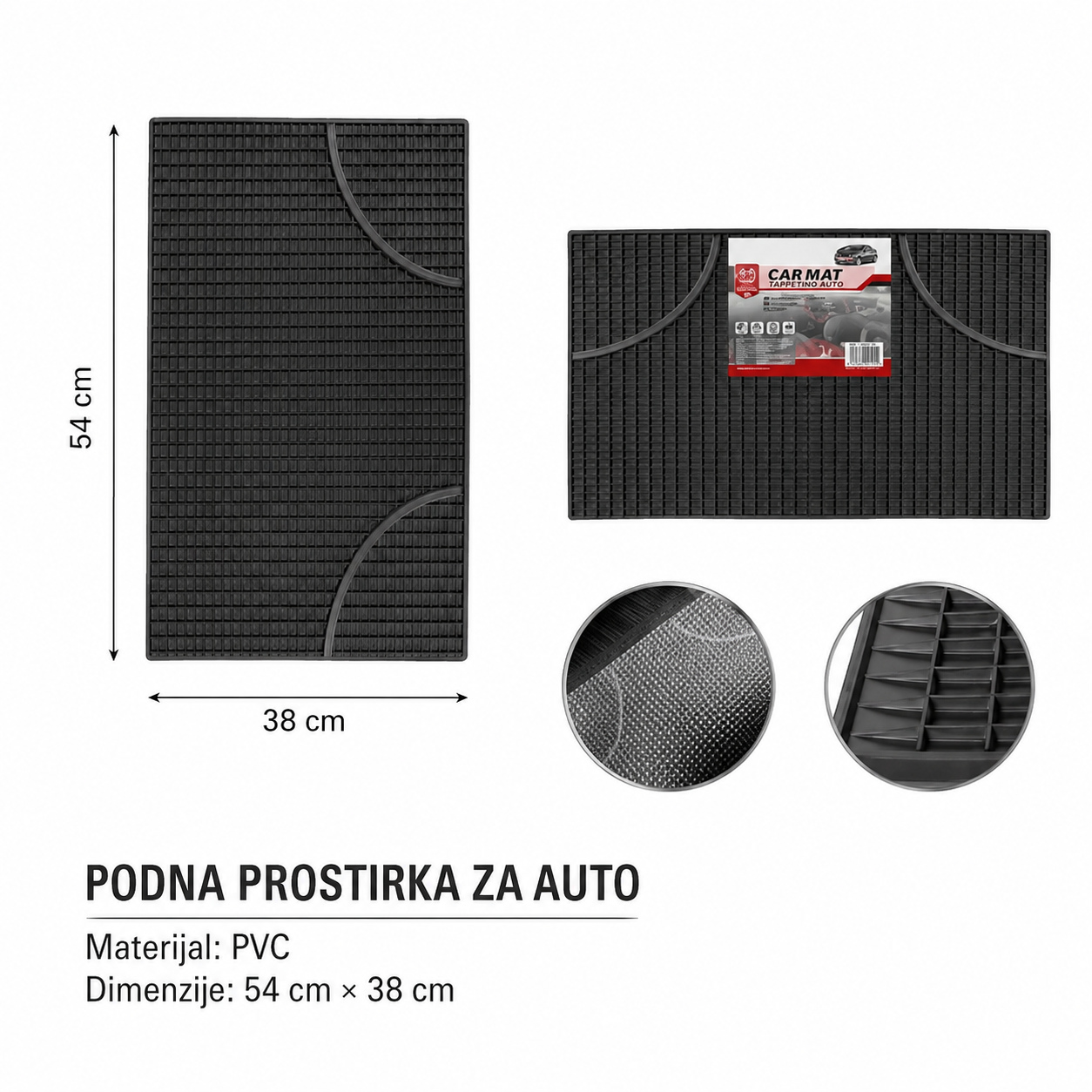 KMT Crne mrežaste patosnice za automobile 2000104