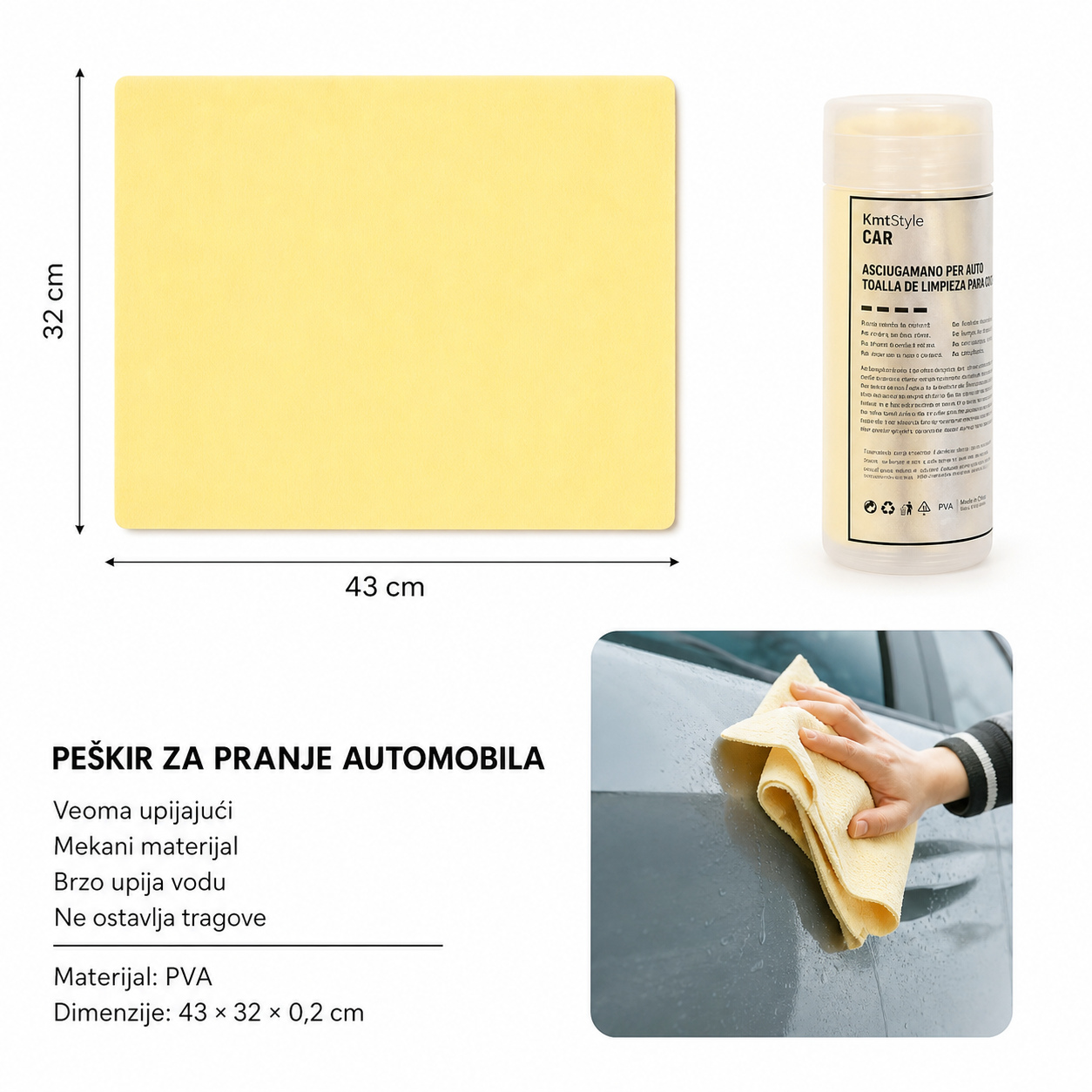 KMT Peškiri za pranje automobila u kanti 2000689