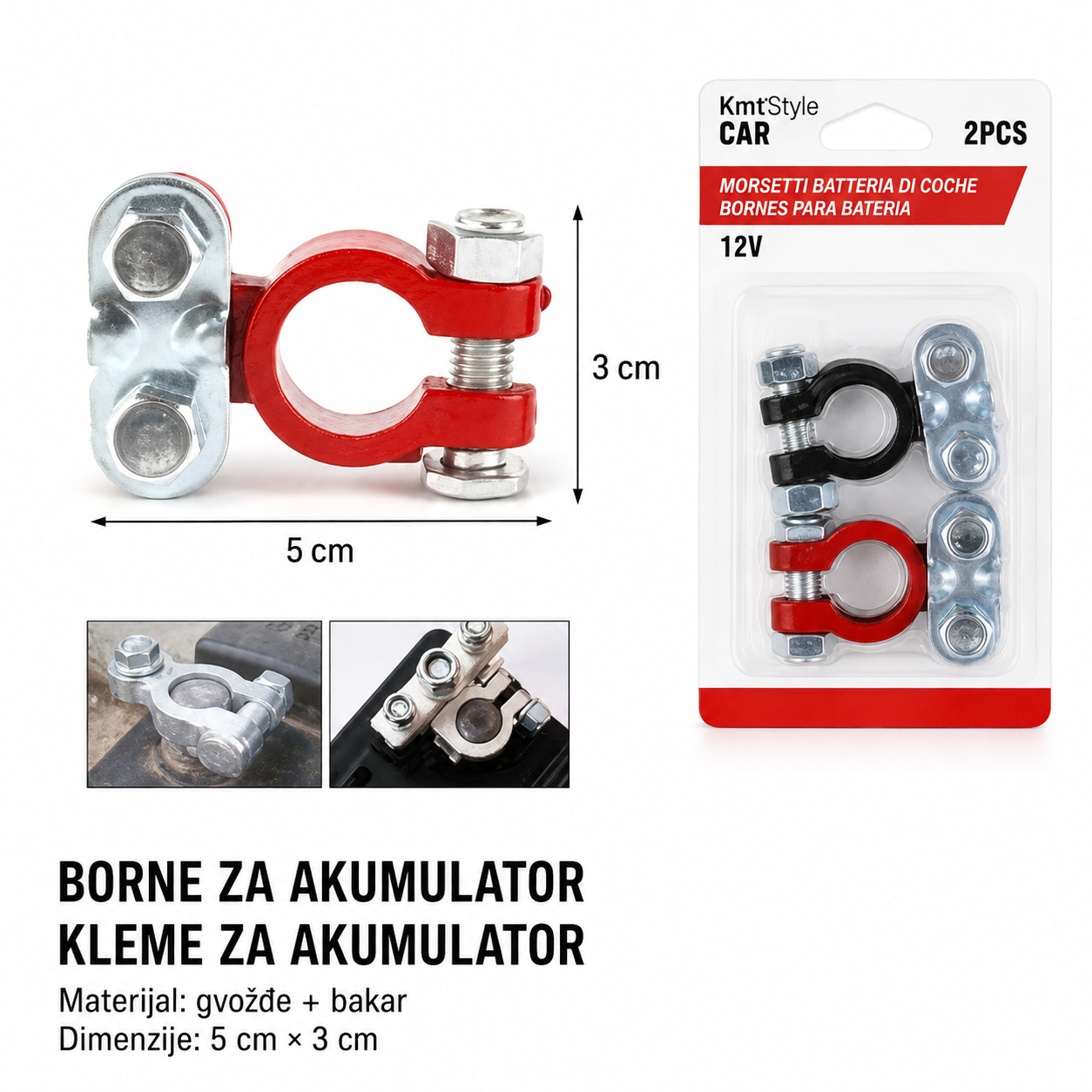 KMT klip za akumulator automobila 2000746