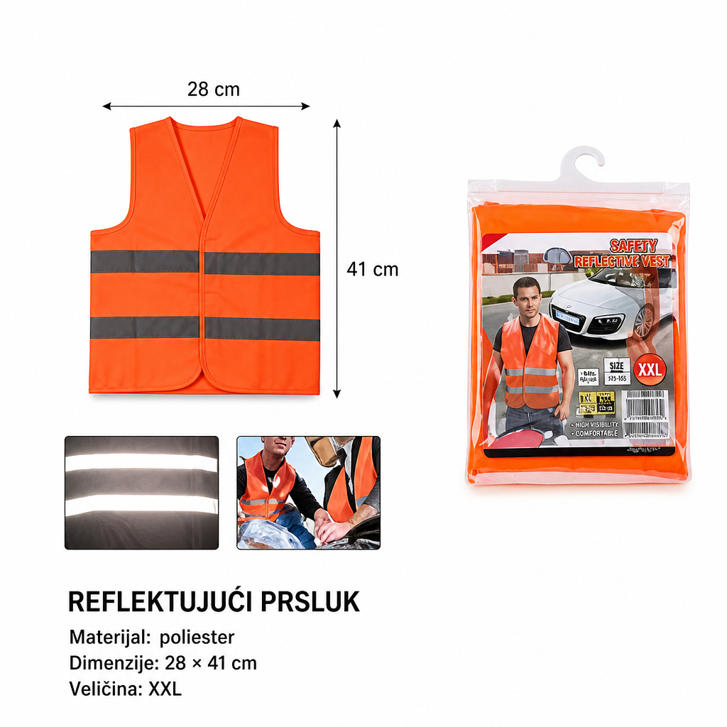 KMT Zaštitni prsluk XL narandžasti 2000969