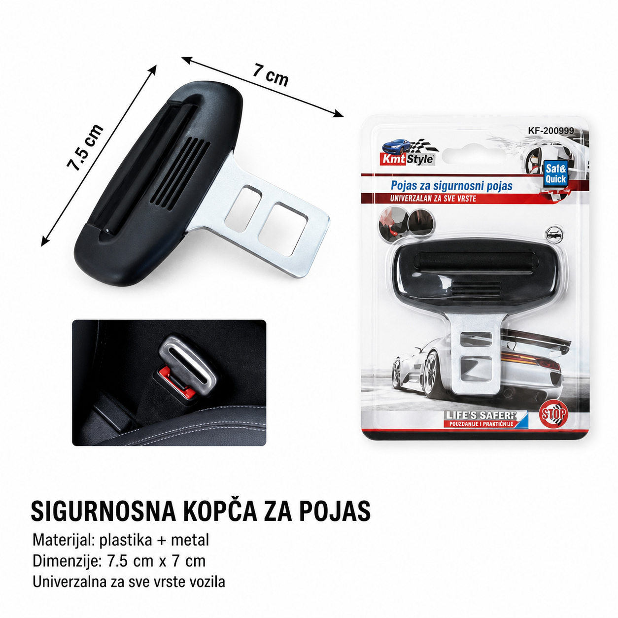 KMT Originalna kopča za sigurnosni pojas za automobil 2001099