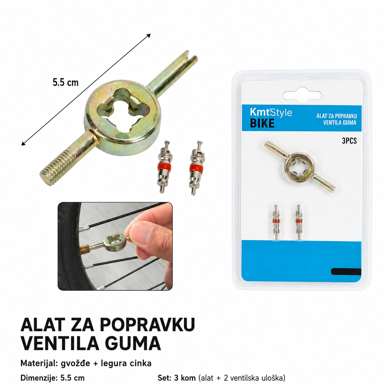 KMT Ključ za jezgro ventila bicikla 2001386