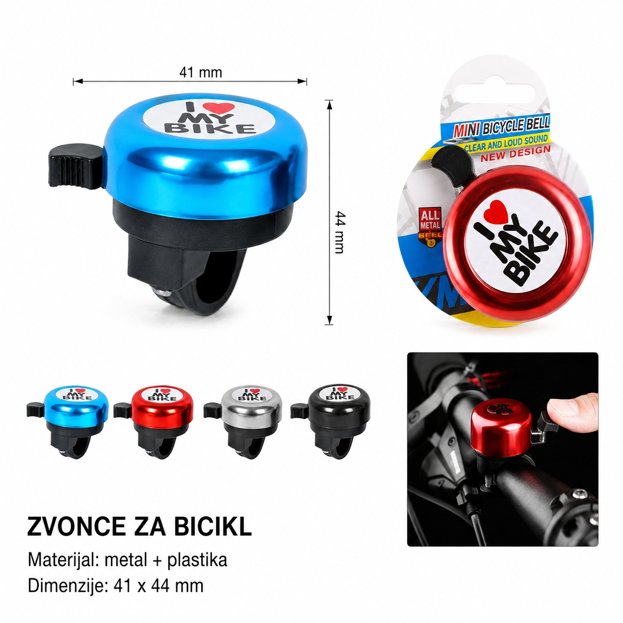 KMT Aluminijumsko zvono odštampano za bicikliste 2001521