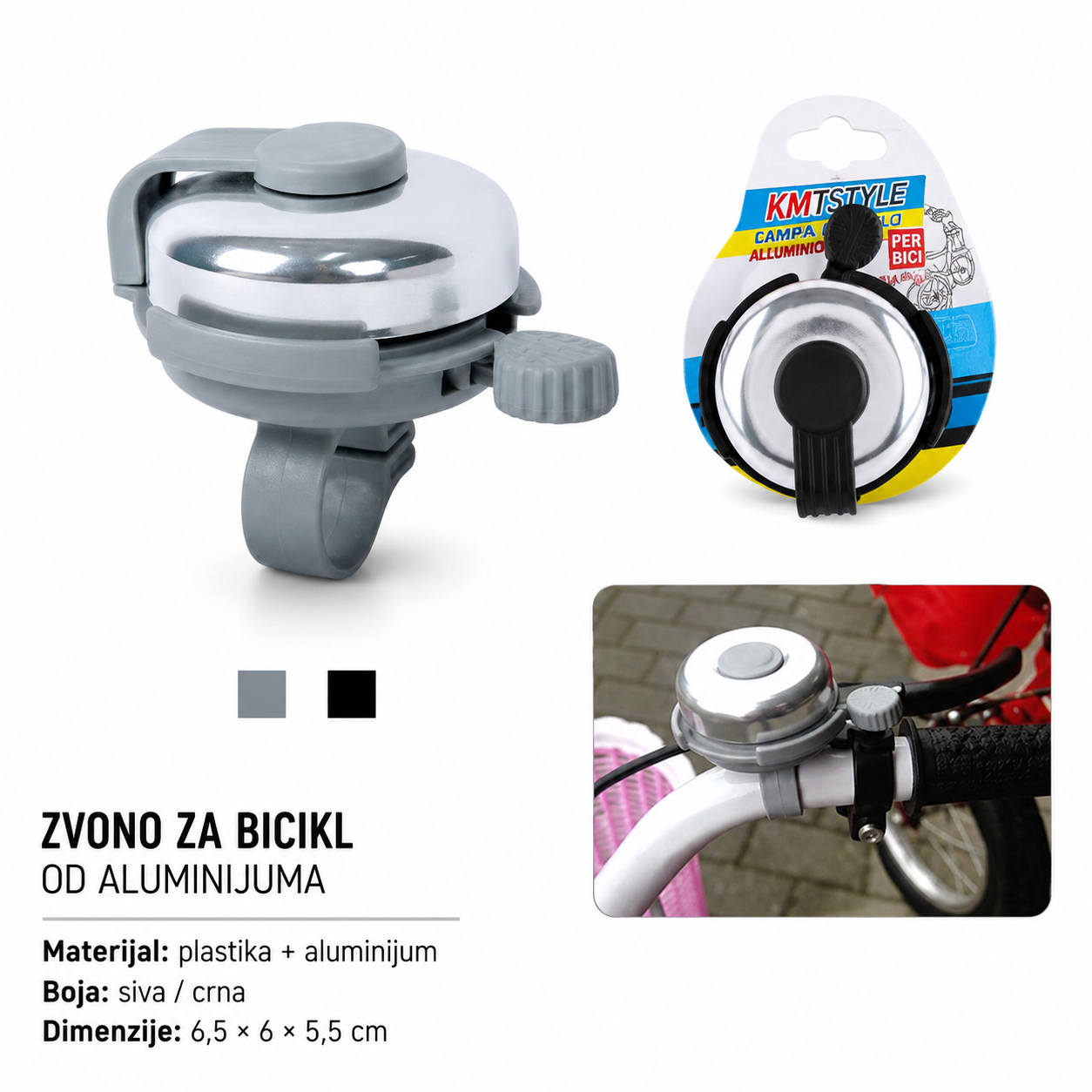 KMT Biciklistički zvono - Veliko aluminijumsko zvono 2001524