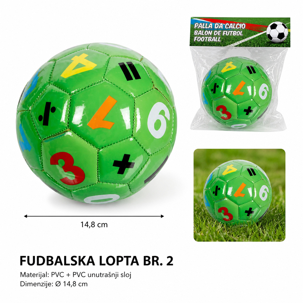 KMT Fudbalska lopta #2 – šareni brojevi 2001925