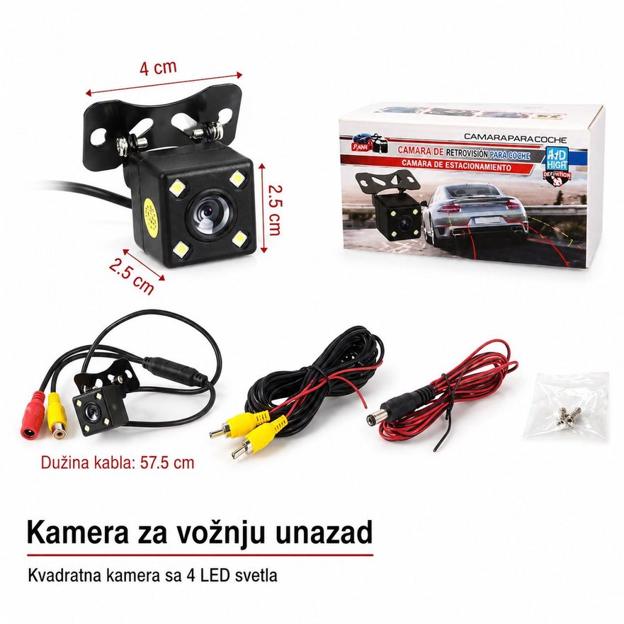 KMT Kamera za vožnju unazad sa 4 LED svetla 2002365