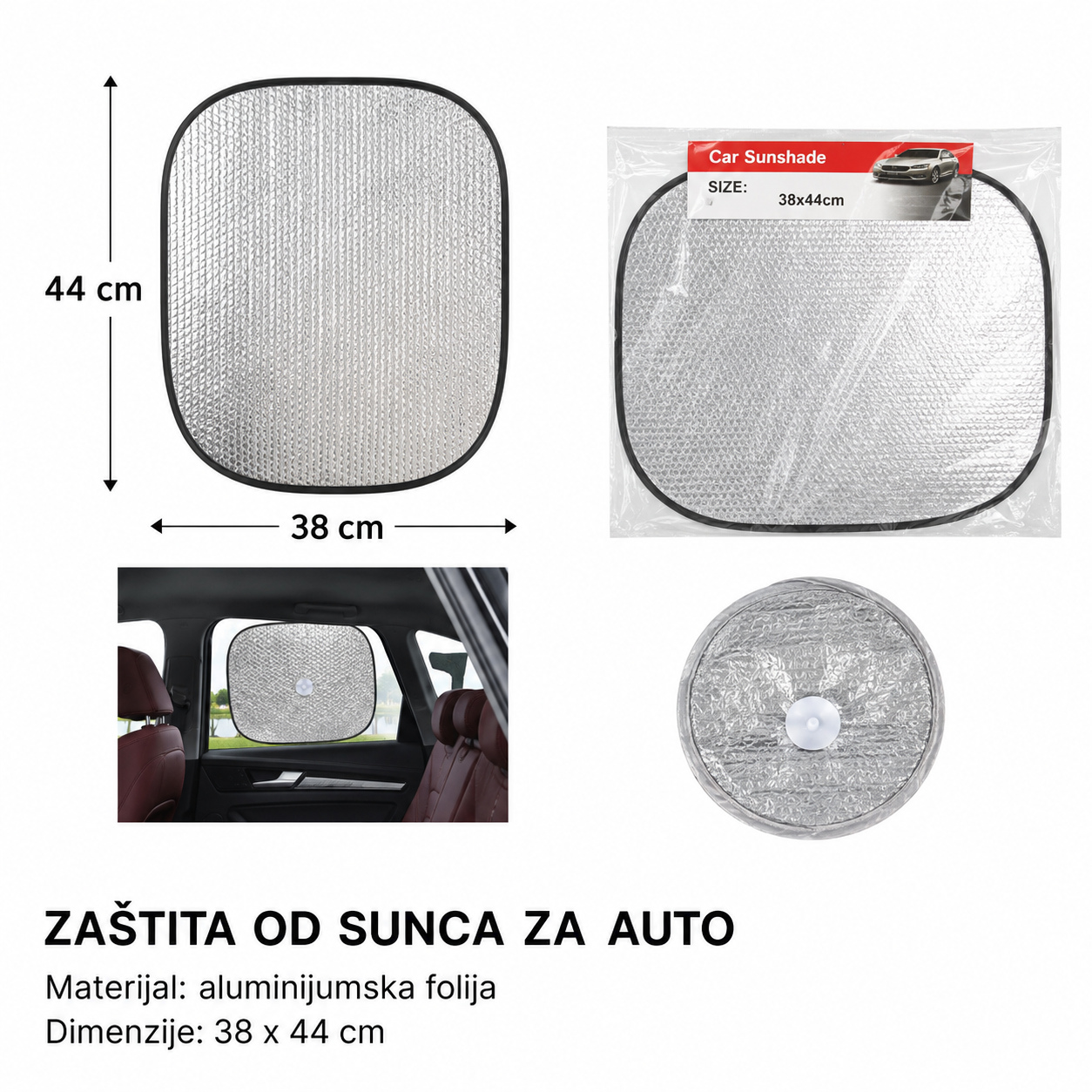 KMT Srebrni bočni štit za automobil 2002500