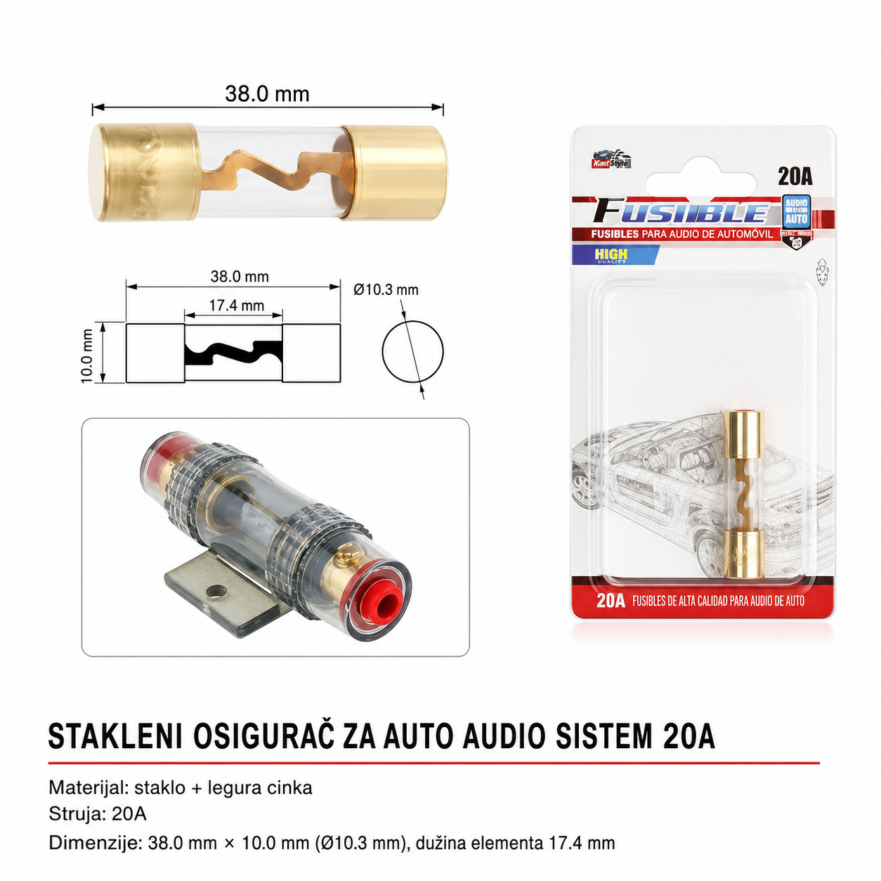 KMT Osigurač za modifikaciju auto ozvučenja 2008259