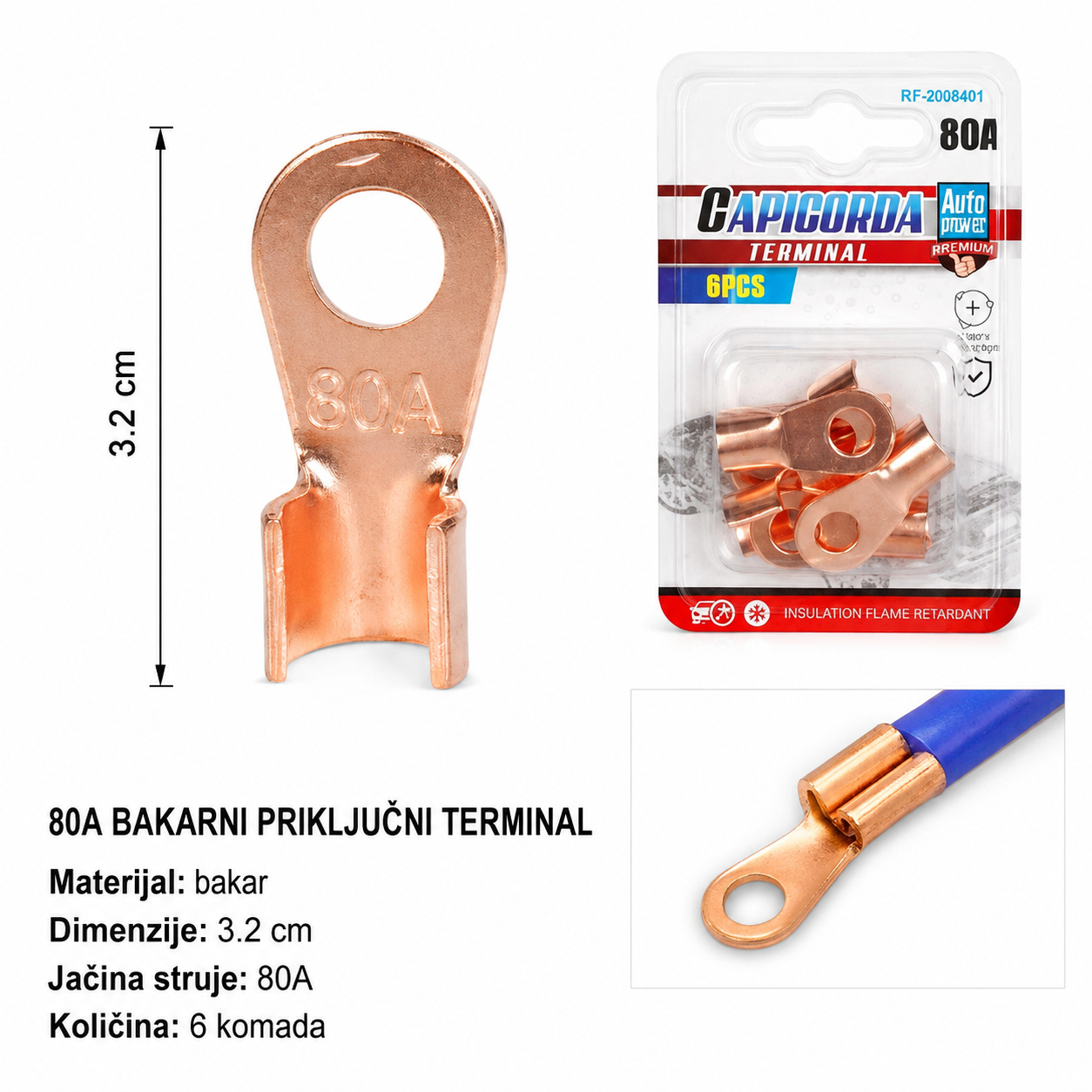 KMT Bakarna kablovska stopica 80 A 2008401