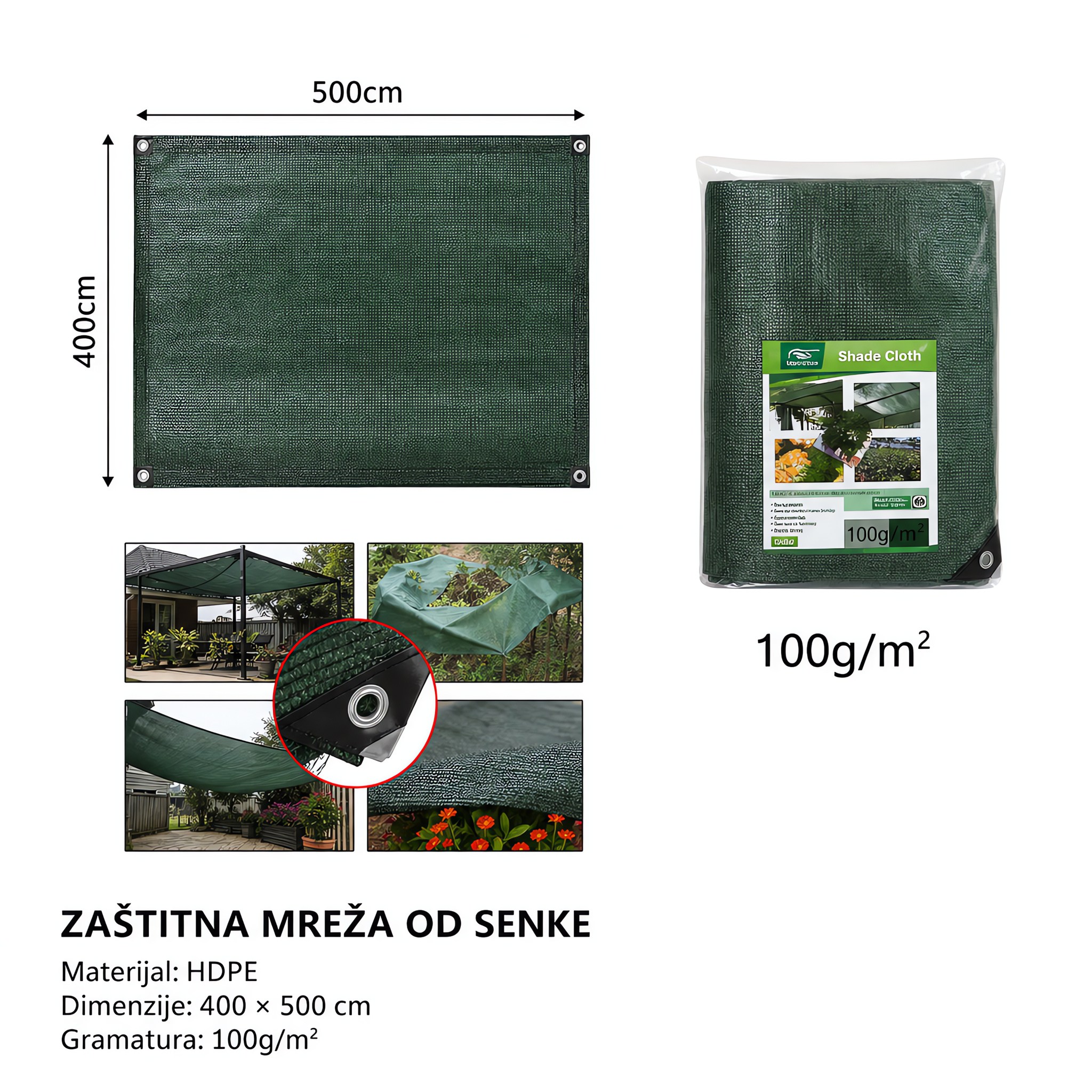 KMT Platno za tendu novi materijal duplo zeleno 2008467