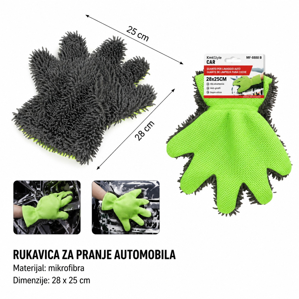 KMT Dvonamenska rukavica za pranje automobila 2008810