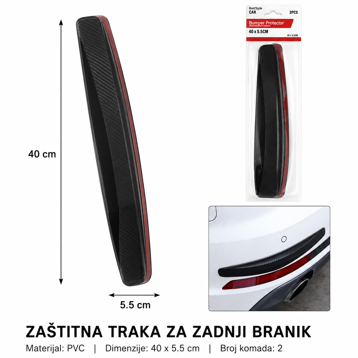 KMT Zaštitne nalepnice za branik automobila 2008855