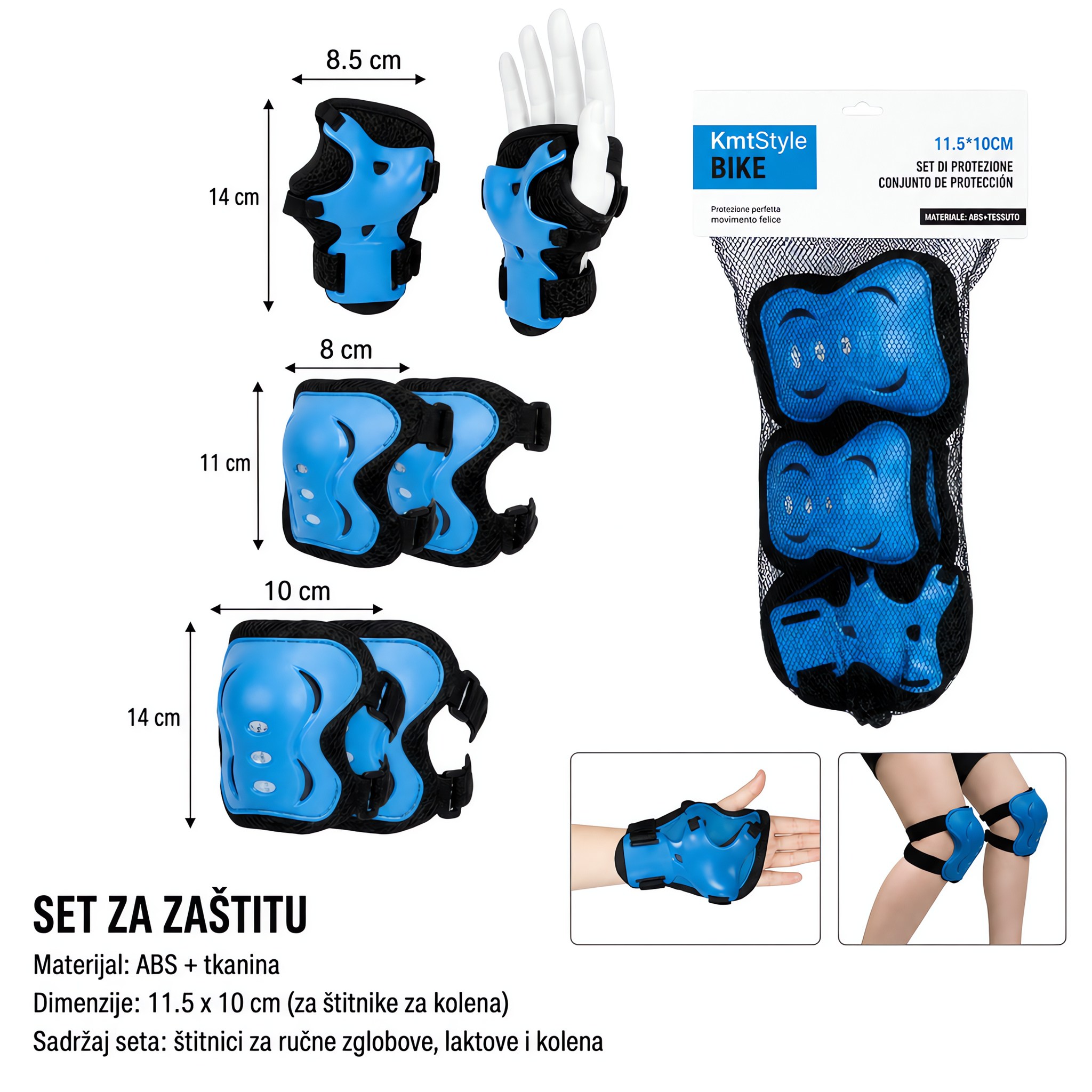 KMT Komplet zaštitne opreme plave boje 2008893