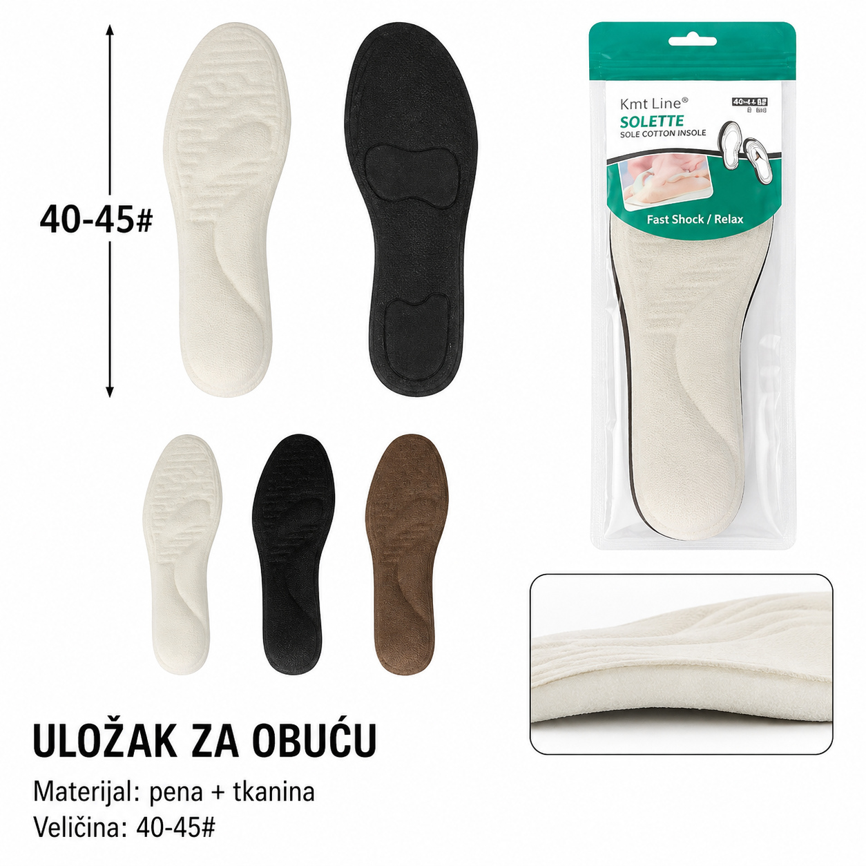 KMT Ulošci od sunđera za muškarce 2201441