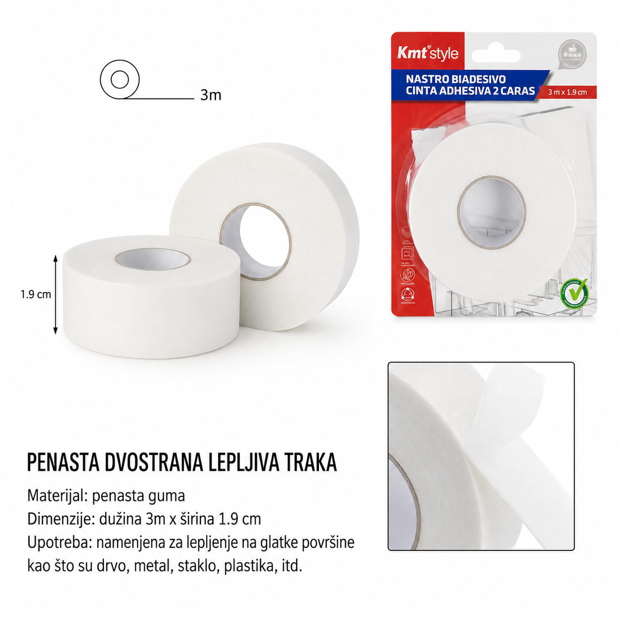 KMT Penasta dvostrana traka 2208192