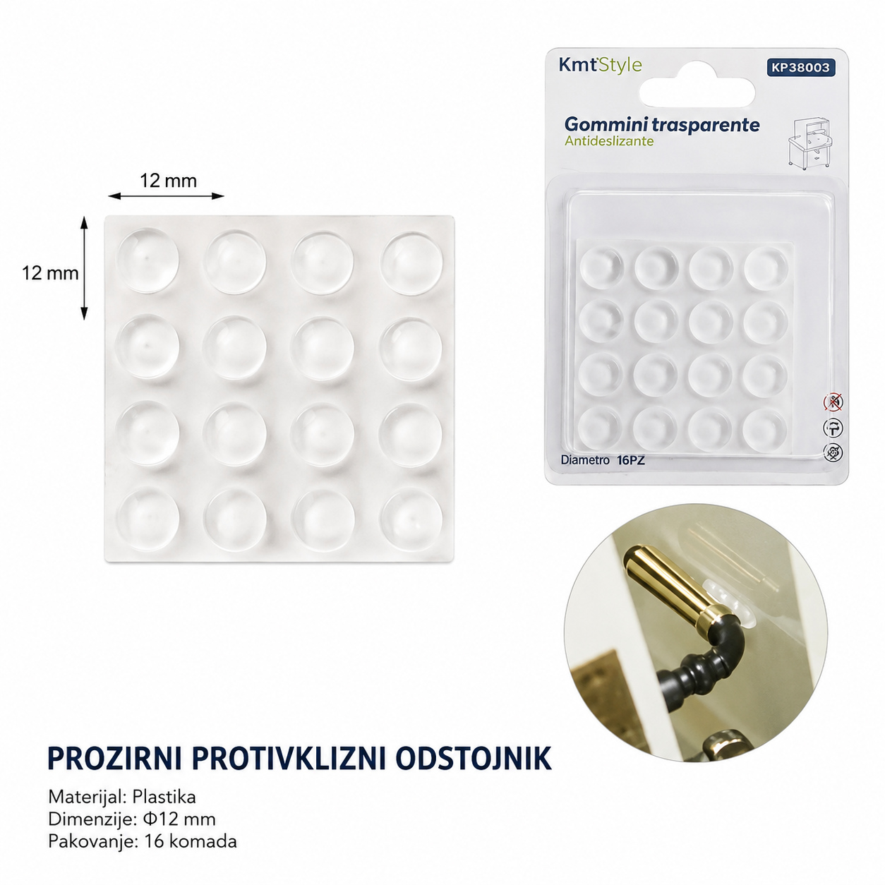 KMT Prozirni amortizer, okrugli 2208237