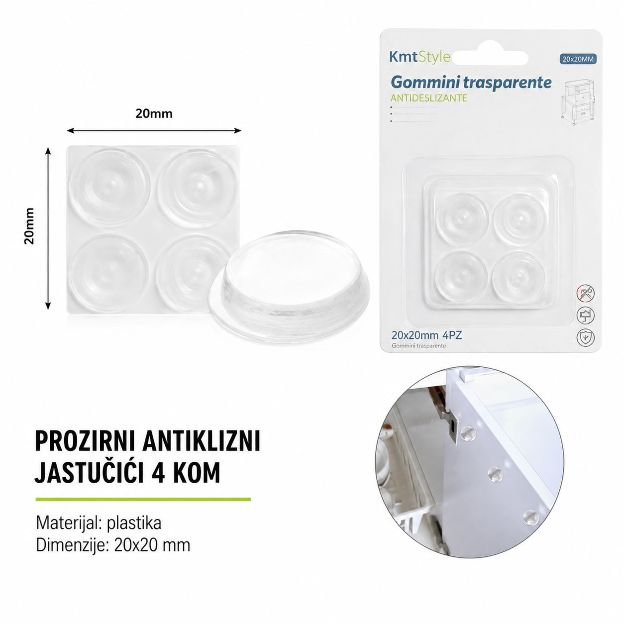 KMT Prozirni amortizer, okrugli 2208240