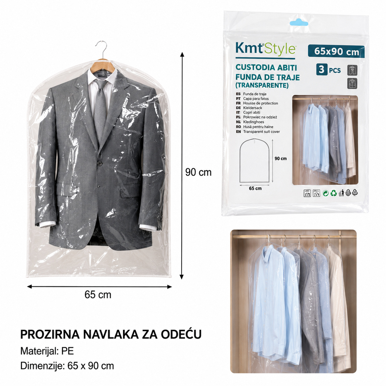 KMT Prozirna futrola za odela 2208275