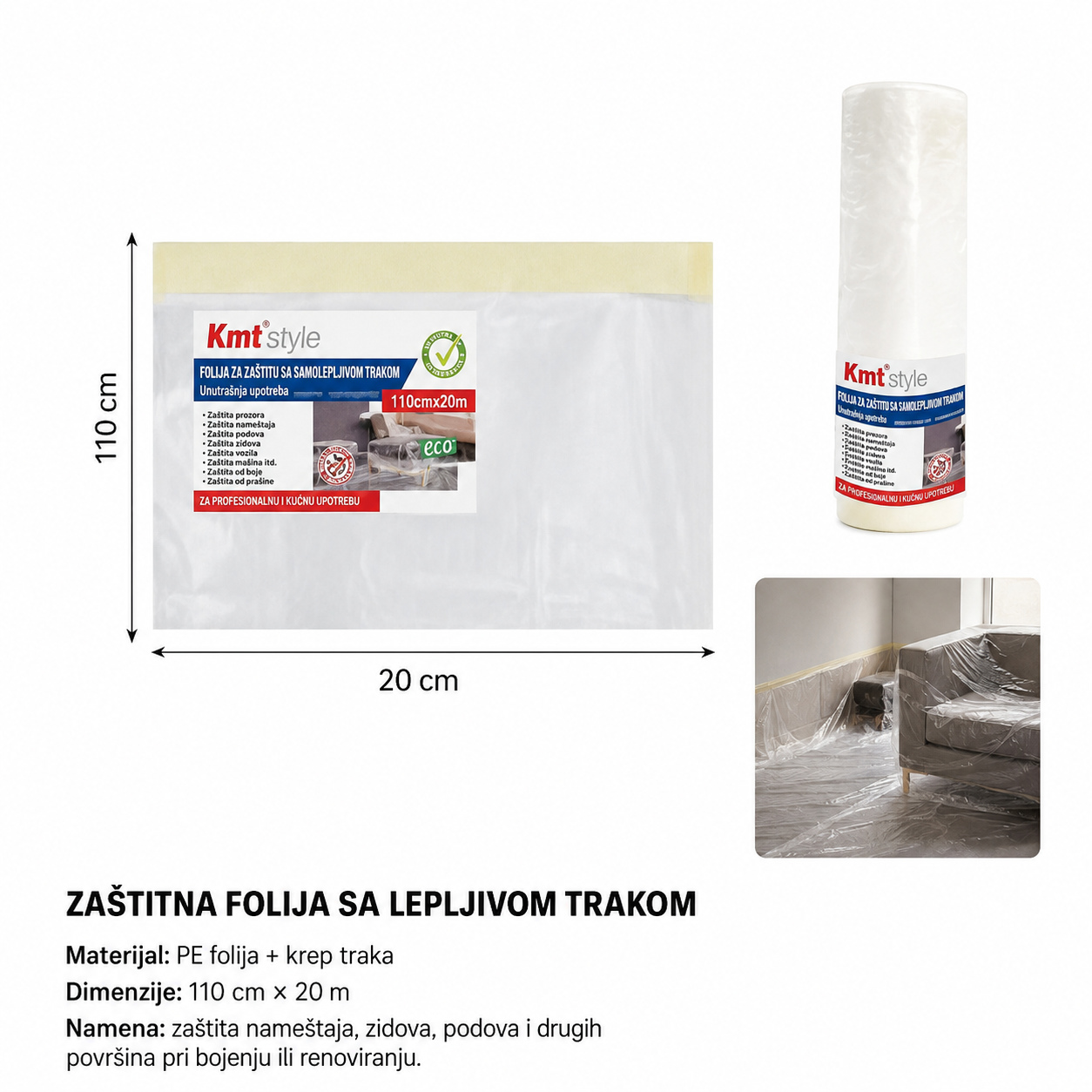 KMT Maskirna traka (PE film) 2208288
